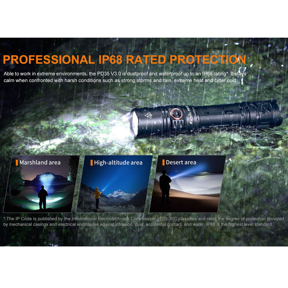 Fenix PD35 V3.0 LED Taschenlampe 1700 Lumen – Detailansicht
