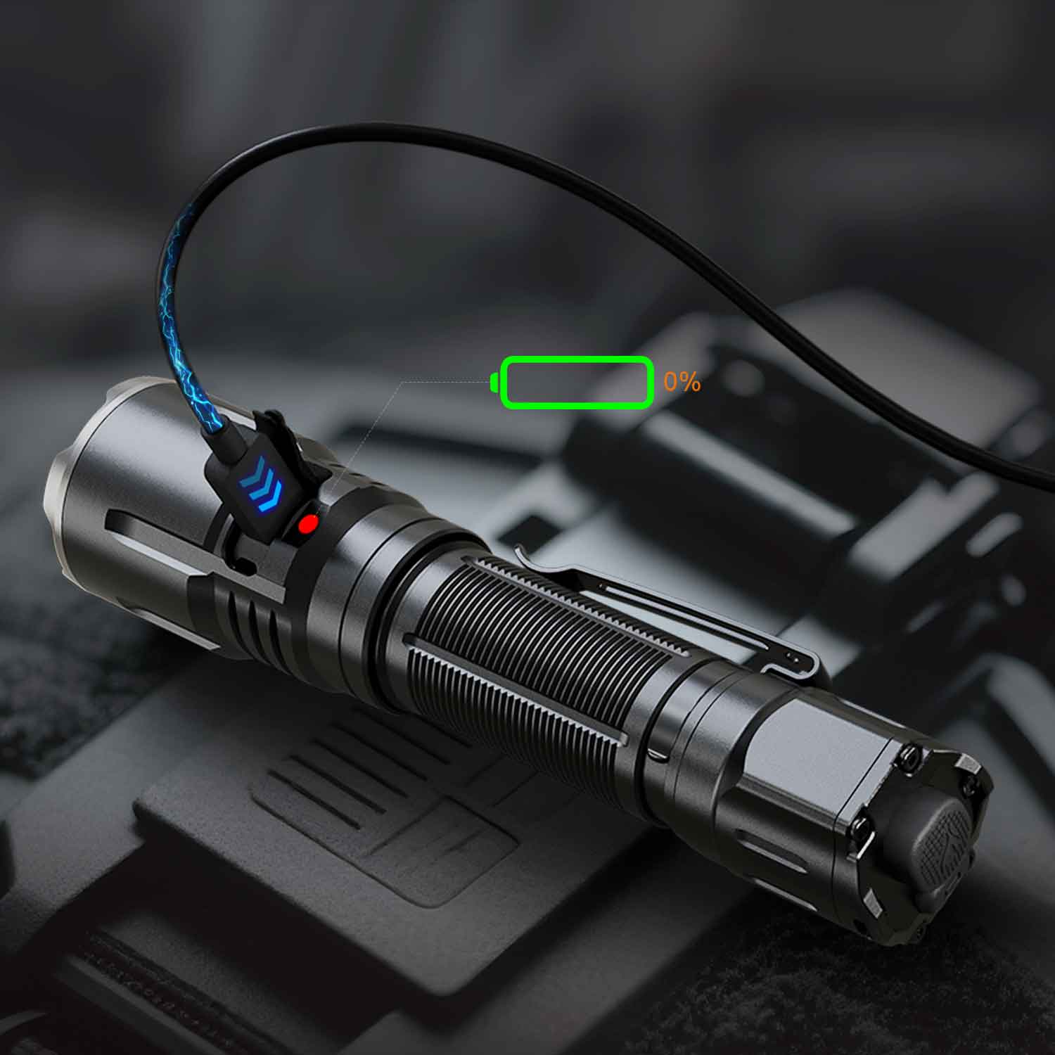 Fenix TK25R – Polizei Taschenlampe mit 3600 Lumen + UV-Licht, Rot- & Blaulicht – Detailansicht