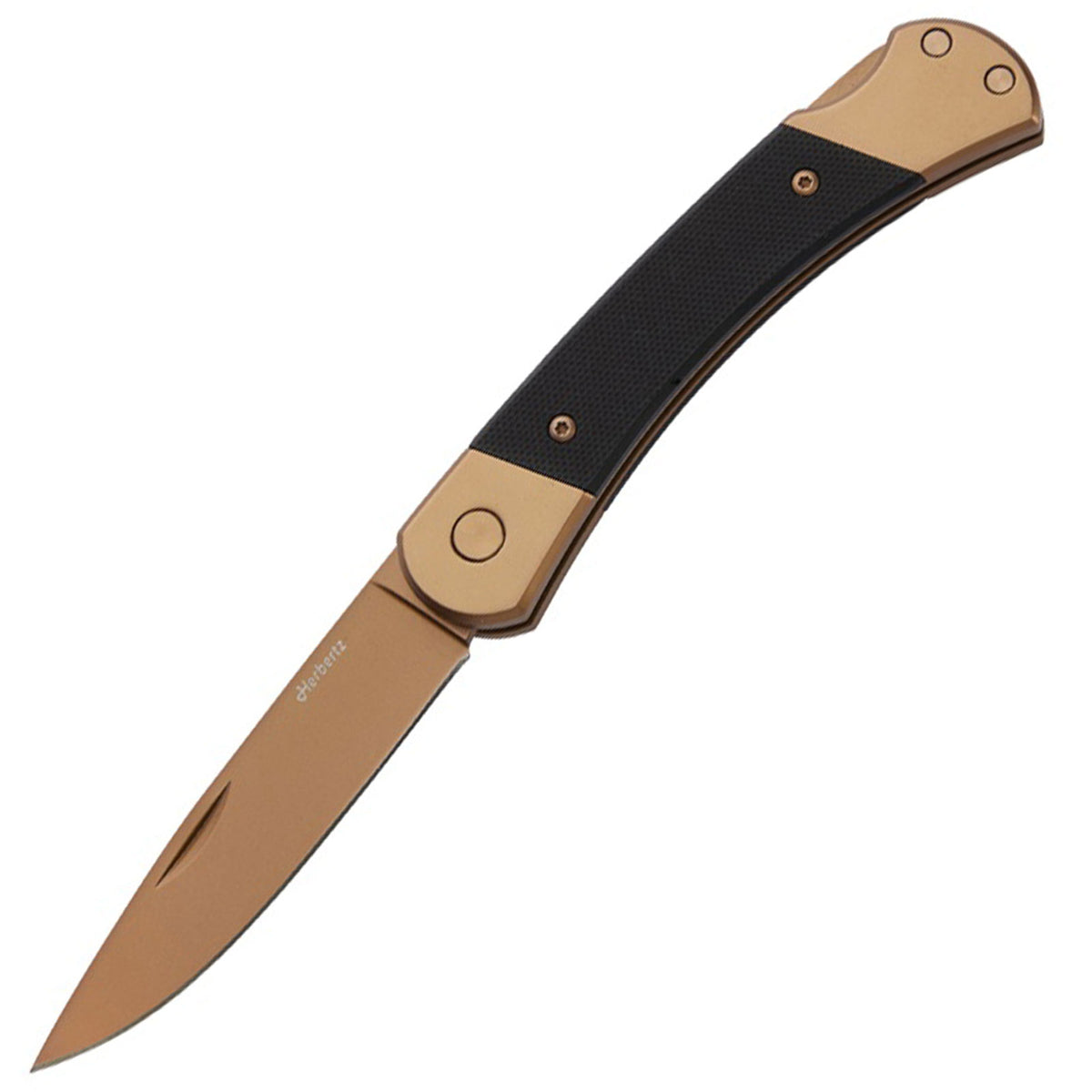 Herbertz Rosengold Taschenmesser Medium – D2-Klinge, Titanbeschichtung & G10-Griff – Produktbild