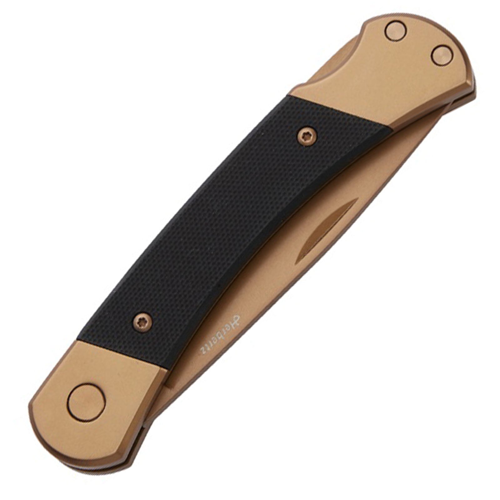 Herbertz Rosengold Taschenmesser Medium – D2-Klinge, Titanbeschichtung & G10-Griff – mit Tasche
