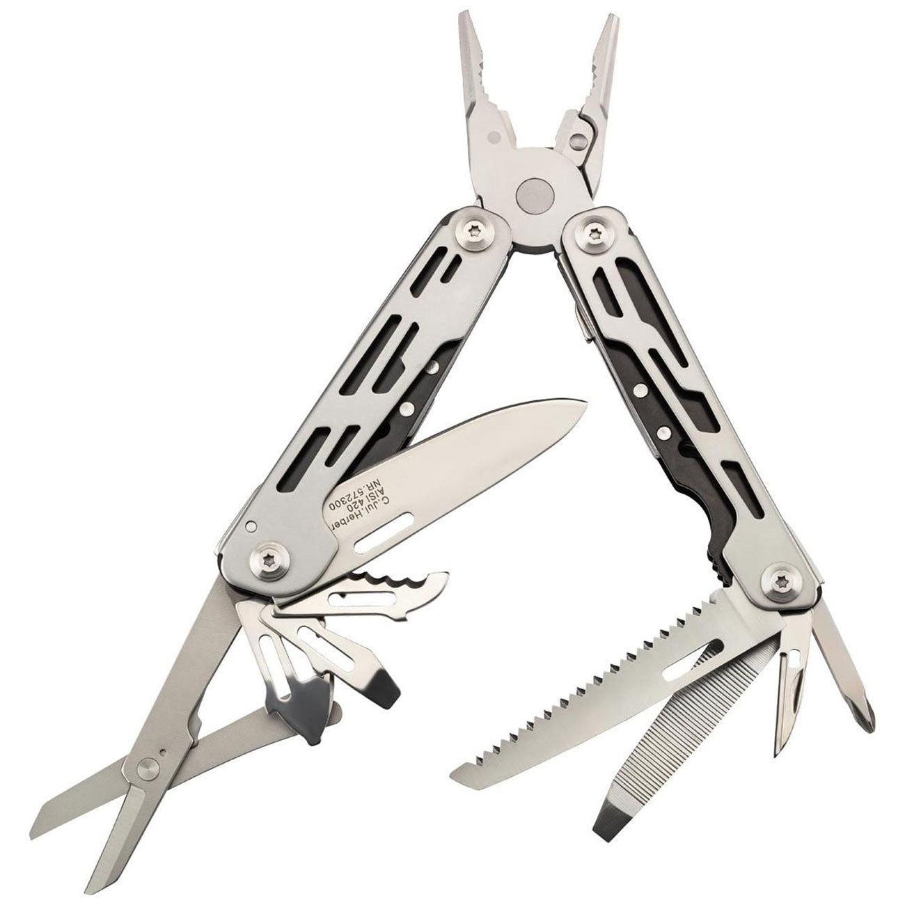 Herbertz Multitool mit Säge, Schere, Tasche uvm. – Detailansicht