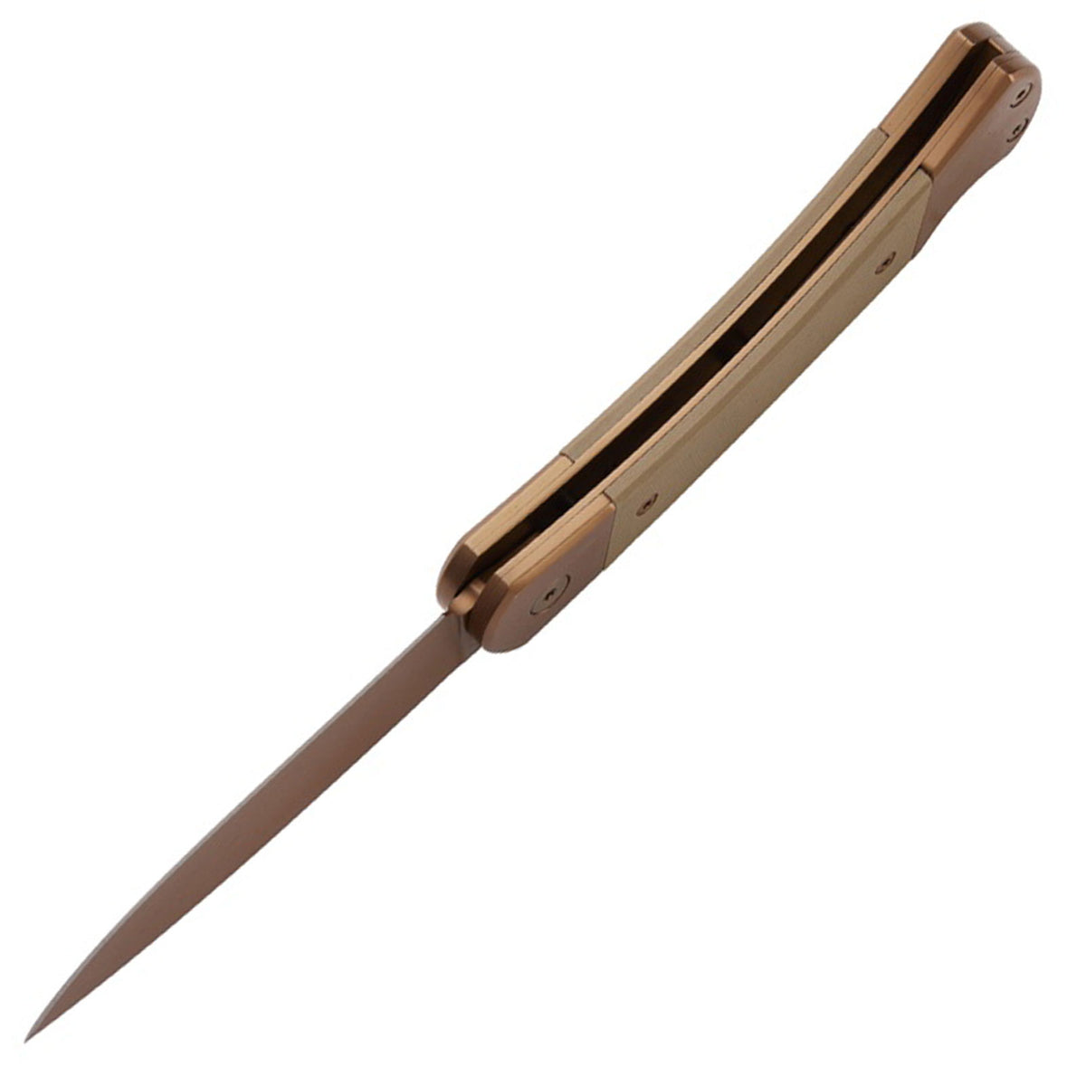 Herbertz Rosengold Taschenmesser Medium – D2-Klinge, Titanbeschichtung & G10-Griff – mit Tasche