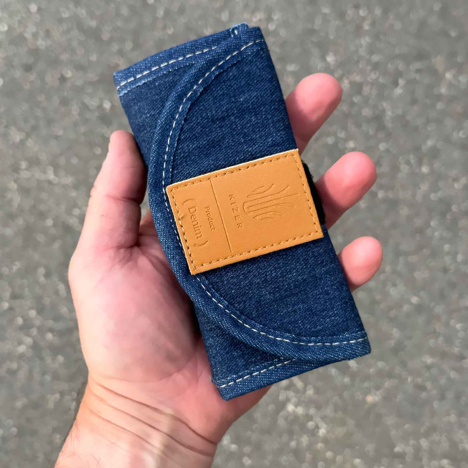 Kizer Denim R EDC Knife Roll – Messeretui aus Denim, 15 cm – Größe und Abmessungen / Etui und Tragezubehör