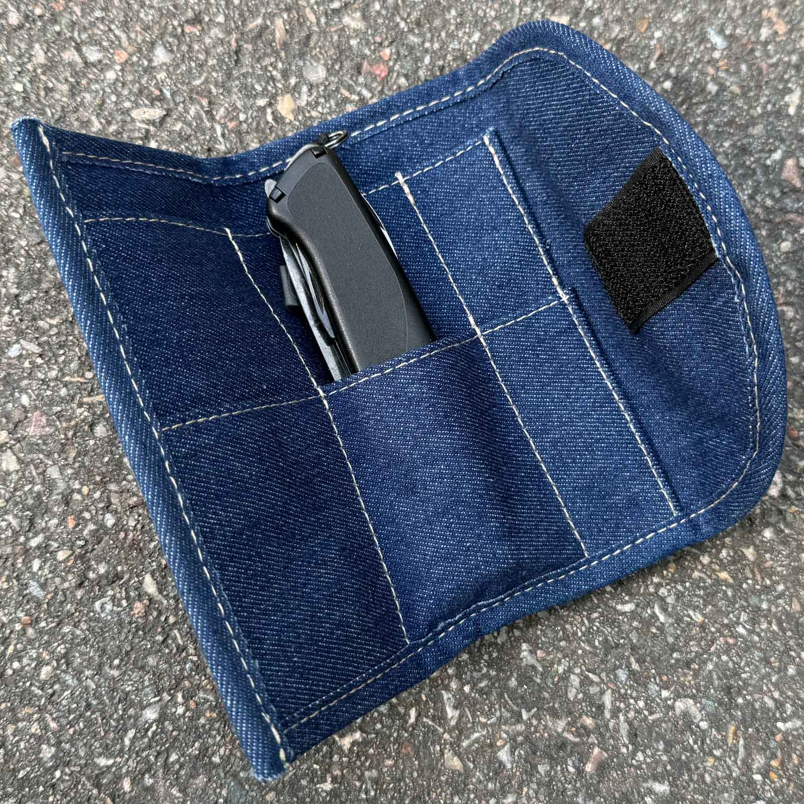 Kizer Denim R EDC Knife Roll – Messeretui aus Denim, 15 cm – Etui und Tragezubehör / Messeransicht