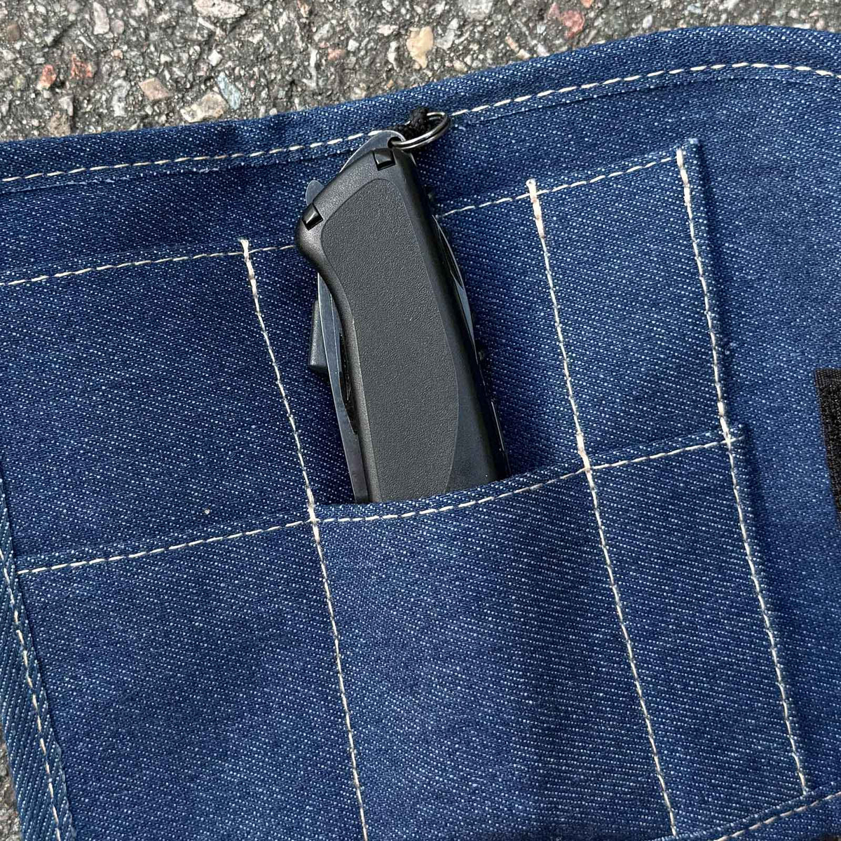 Kizer Denim R EDC Knife Roll – Messeretui aus Denim, 15 cm – Messeransicht