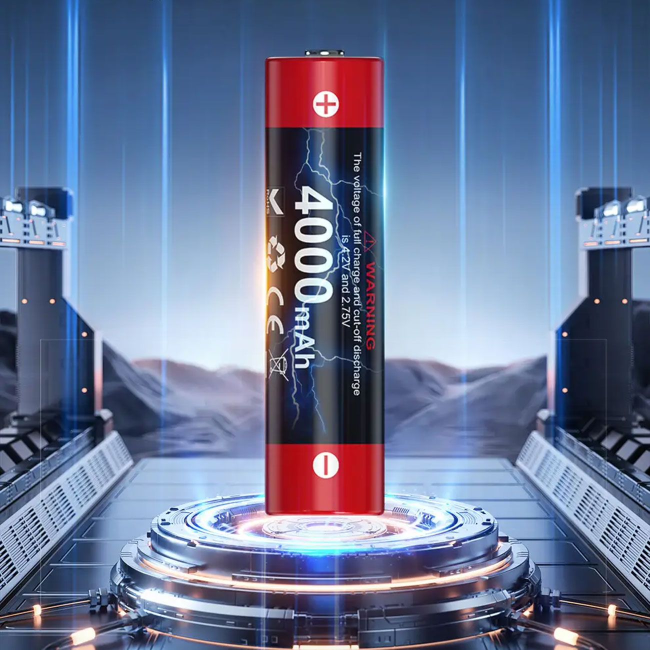 Klarus 18GT40 18650 Li-Ion Akku 3,6V 4000 mAh 10A Entladestrom