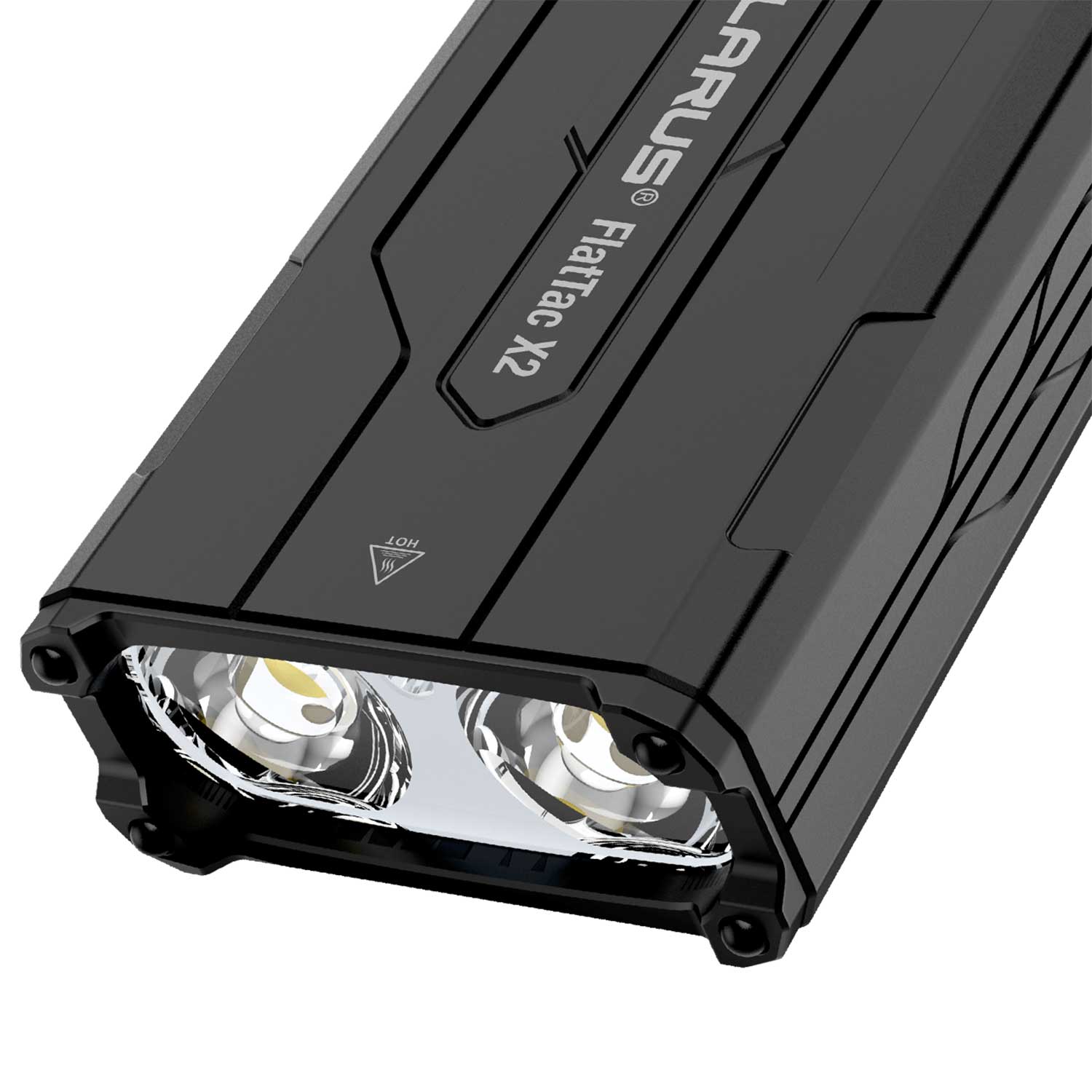 Klarus FlatTac X2 – flache EDC-Taschenlampe mit 3000 Lumen, OLED Display, USB-C – Detailansicht