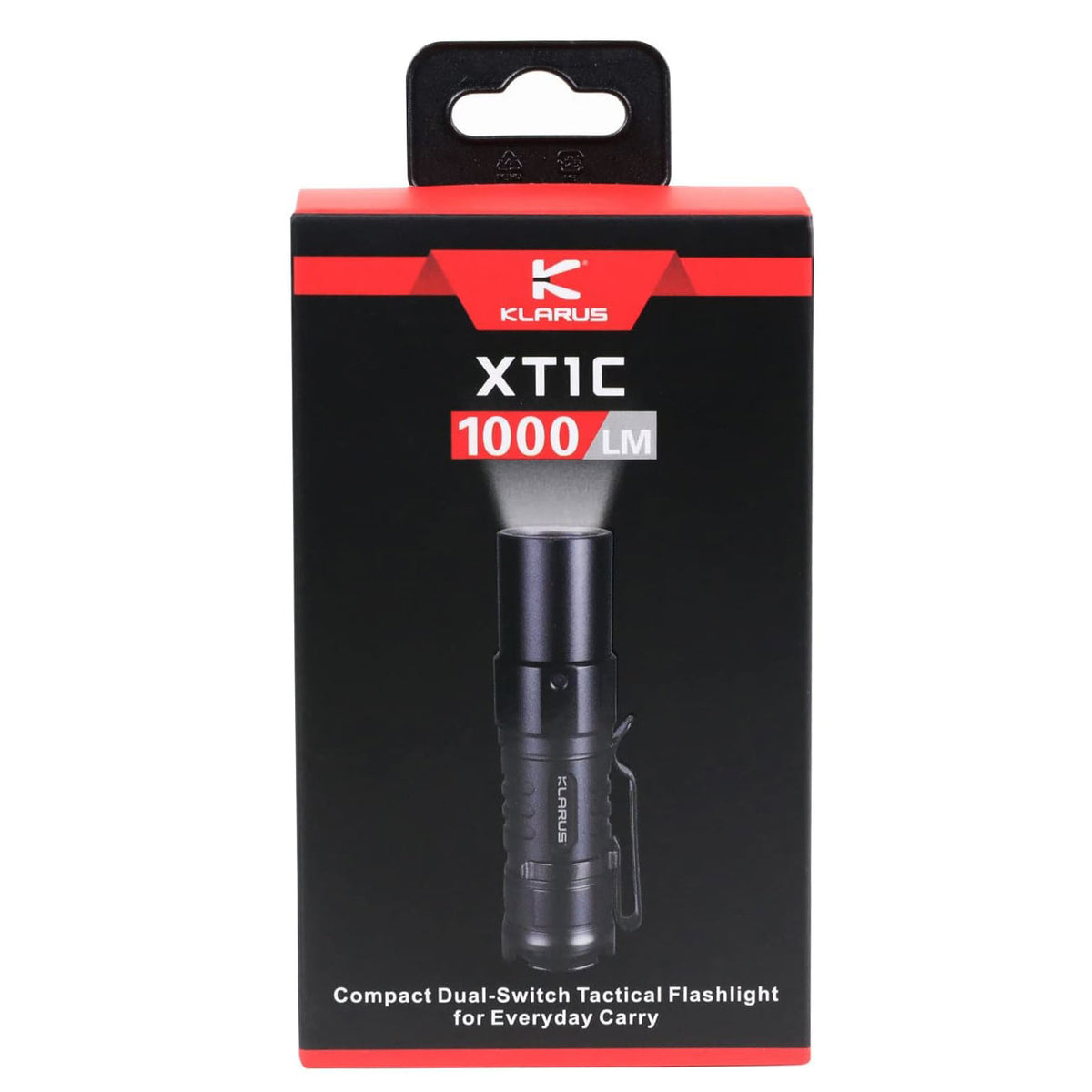 Klarus XT1C LED Taschenlampe 1000 Lumen mit 16340 USB-C Akku – Detailansicht