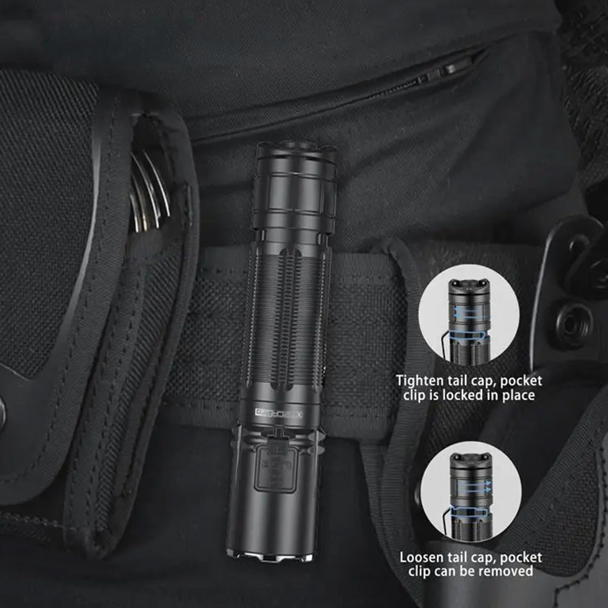 Klarus XT2CR PRO LED Taschenlampe 2100 Lumen in 2 Farben – Detailansicht