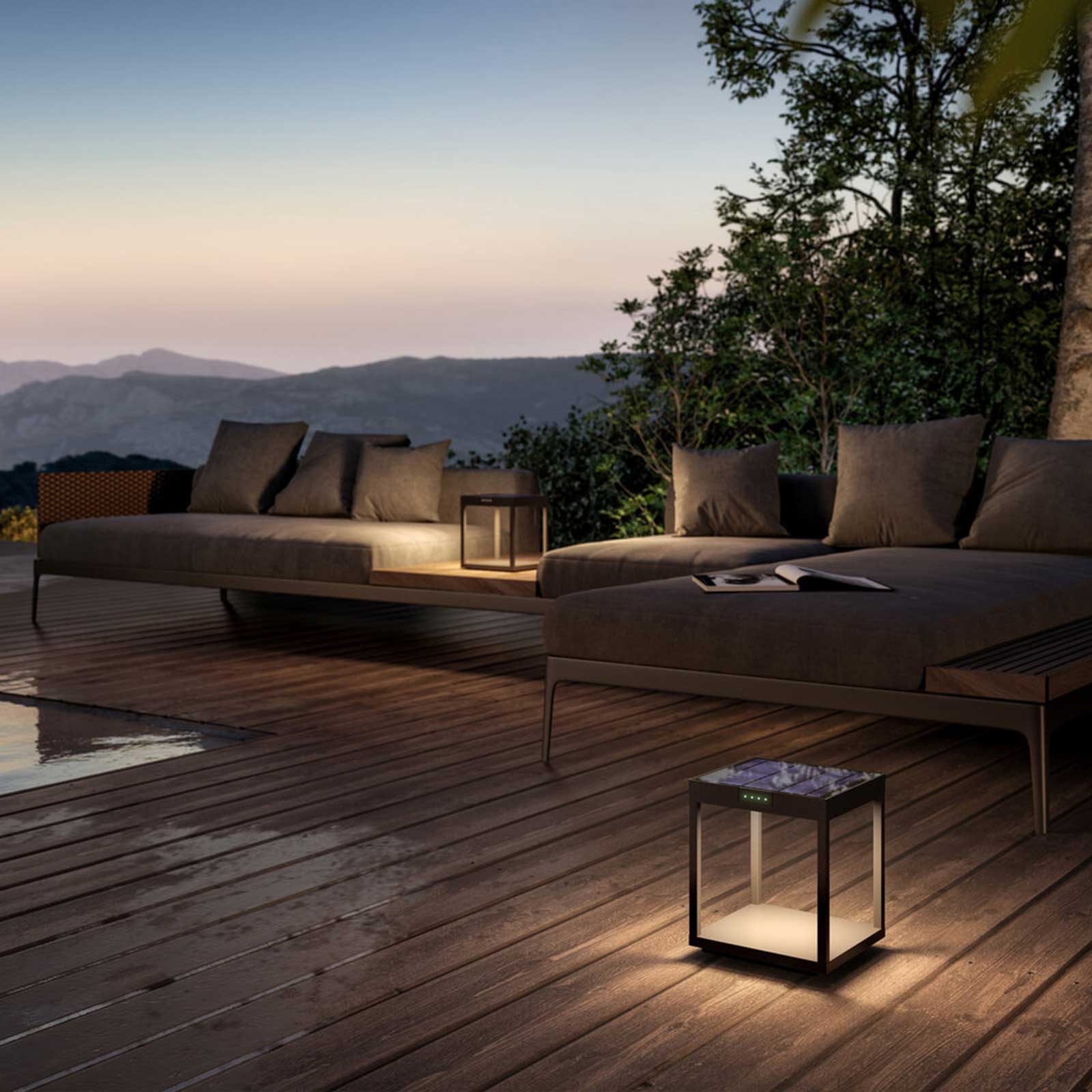 Klewe Radia Ground – Akku-Solarleuchte 245 mm mit 3000 K & IP65