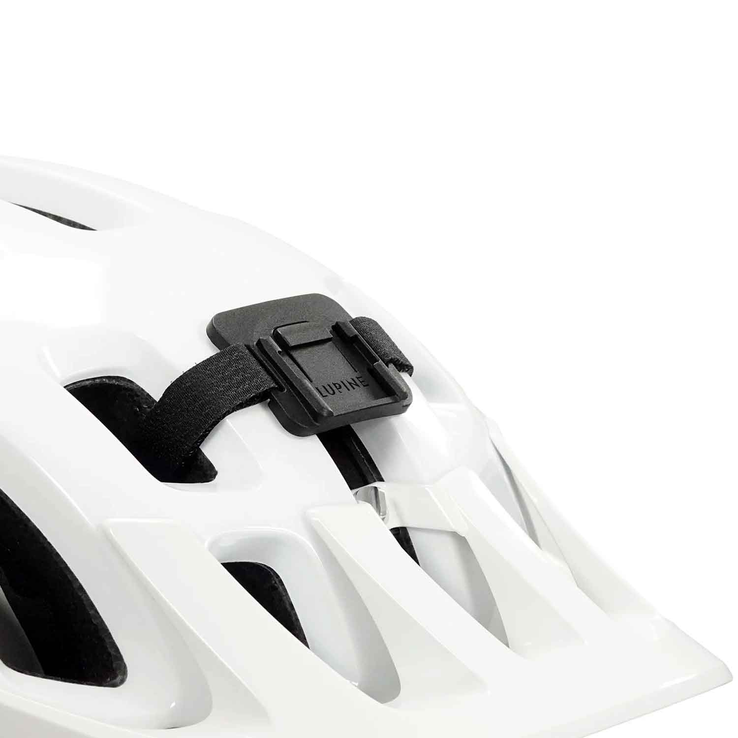 Lupine FrontClick Helmhalter mit Klettband – Detailansicht