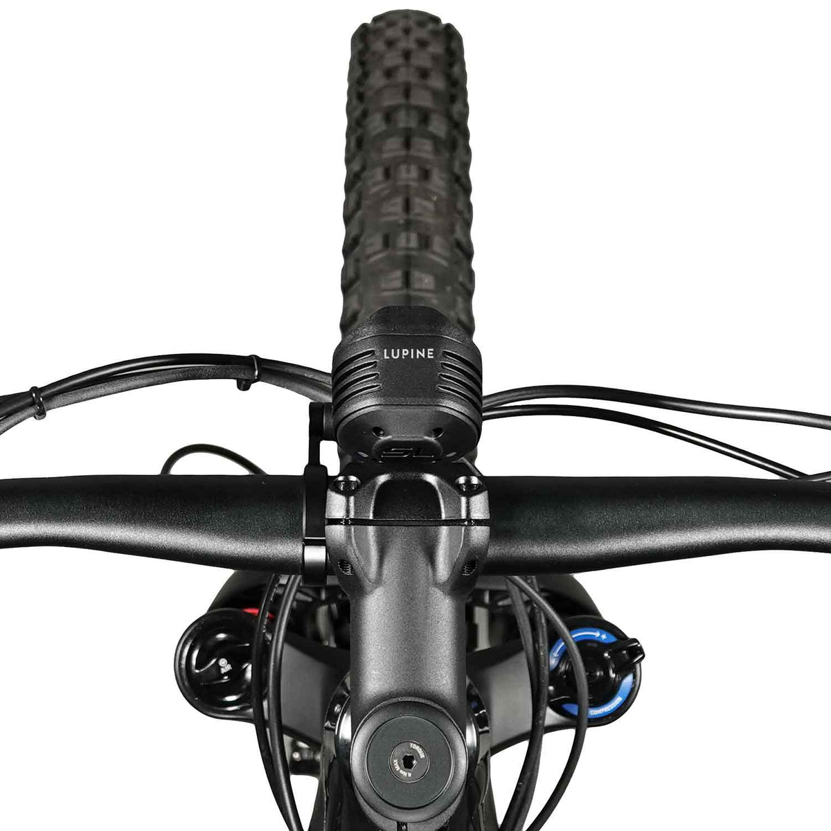 Lupine SL AF – StVZO Fahrradlampe mit 1300 Lumen & 6.9 Ah Akku (31.8 mm) – Detailansicht