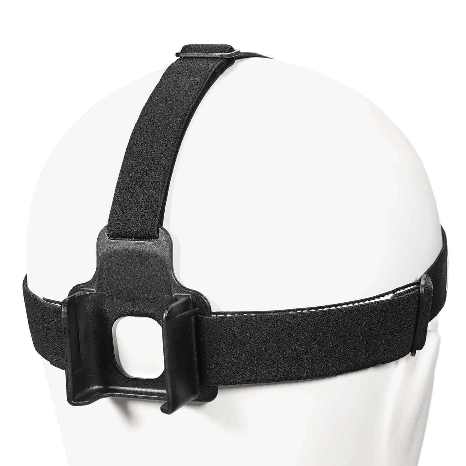 Lupine FrontClick Stirnband mit FastClick Akkuhalter (schwarz) – Detailansicht