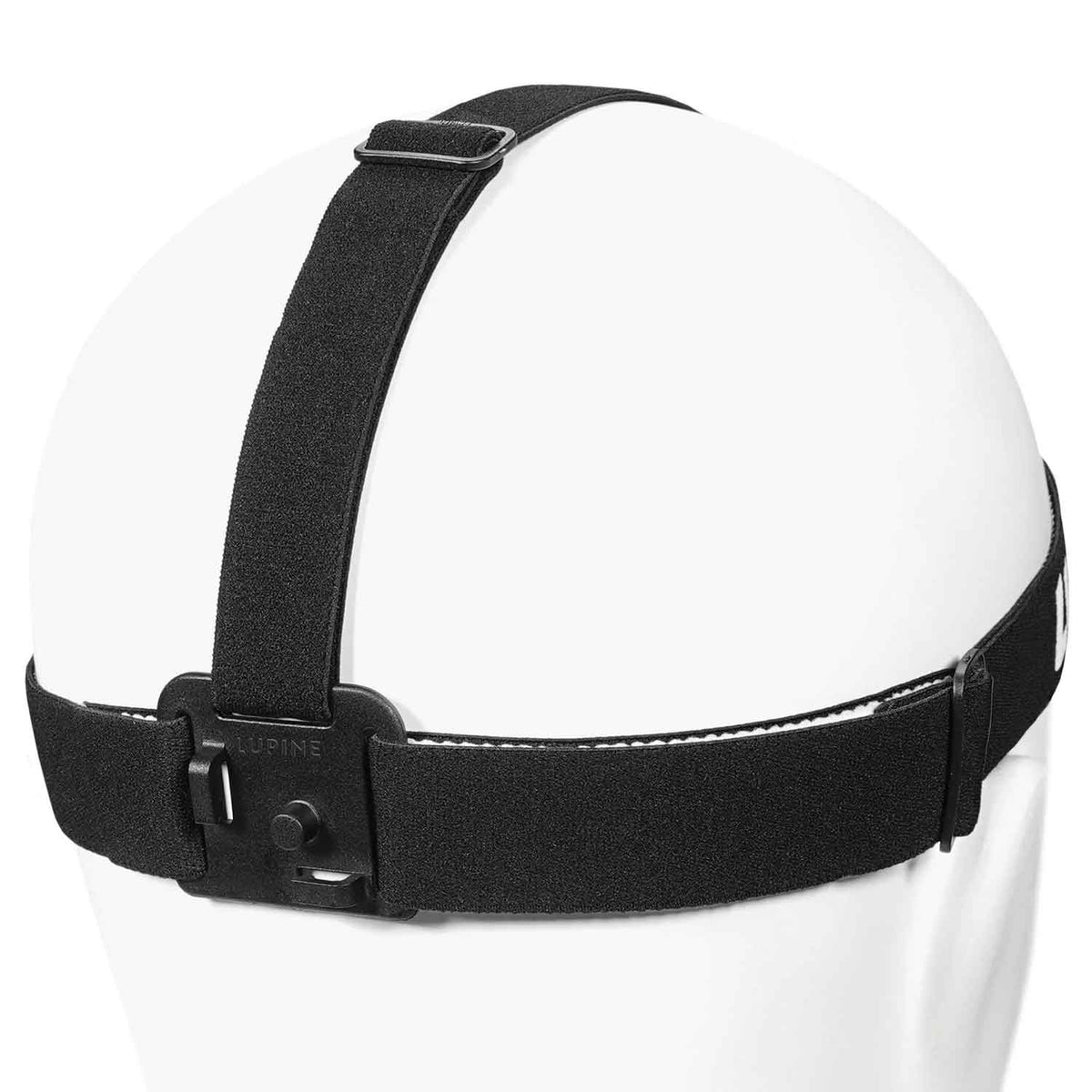 Lupine FrontClick Stirnband mit FastClick Akkuhalter (schwarz) – Detailansicht