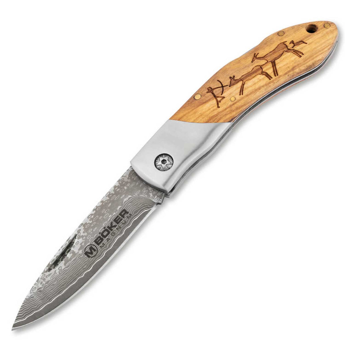 Magnum Caveman Damast – Edles Taschenmesser mit einzigartiger Gravur