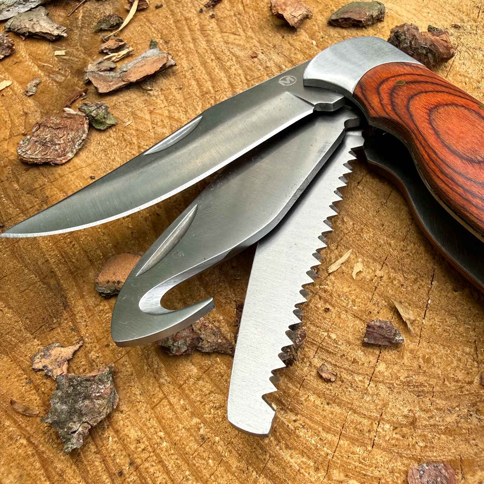 Magnum Classic Hunter – Jagdtaschenmesser mit Aufbrechklinge und Säge – Messeransicht