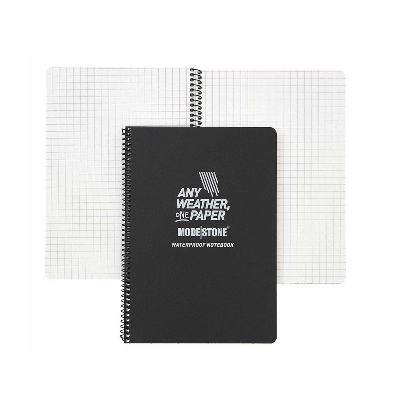 Modestone Outdoor Notizblock A6 – Beim Outdoor-Einsatz in schwarz
