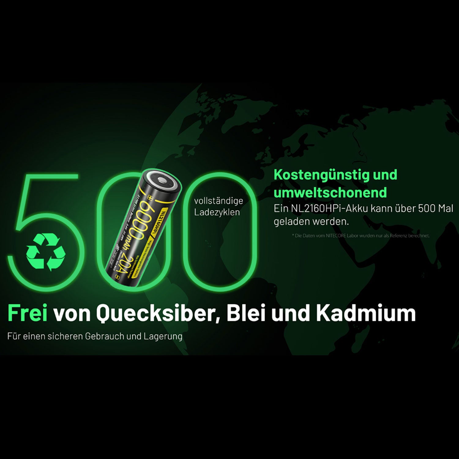 Nitecore Li-Ion Akku NL2160HPi 21700 3,6V 6000mAh 20A Schutzschaltung – Detailansicht