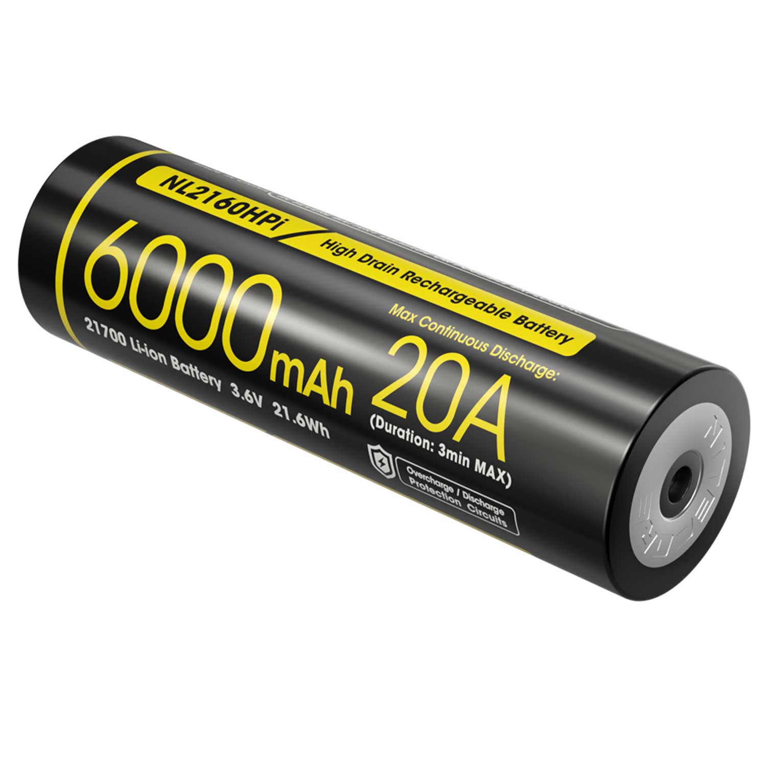 Nitecore Li-Ion Akku NL2160HPi 21700 3,6V 6000mAh 20A Schutzschaltung – Detailansicht