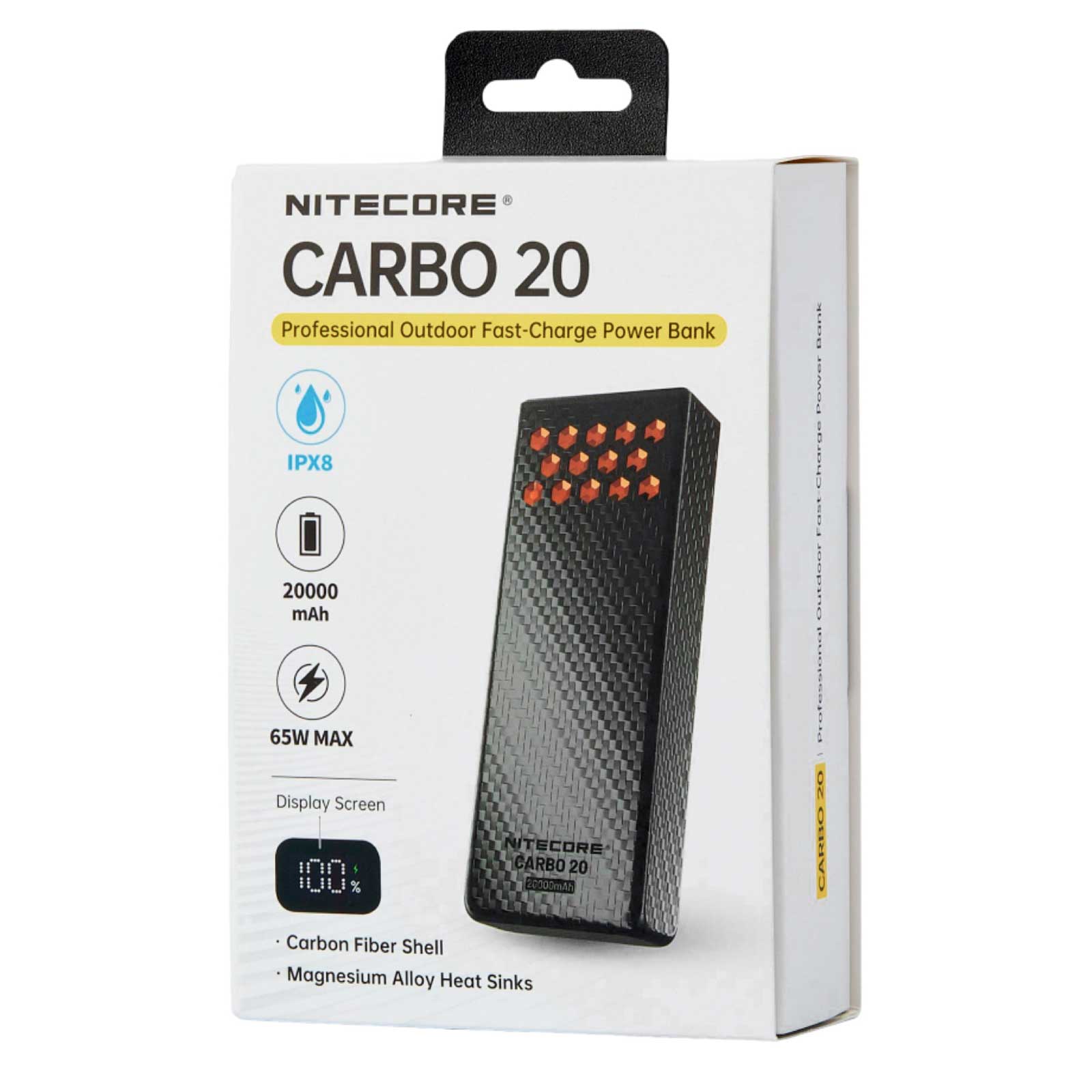 Nitecore CARBO 20 Powerbank 20.000mAh - Ansicht der Verpackung