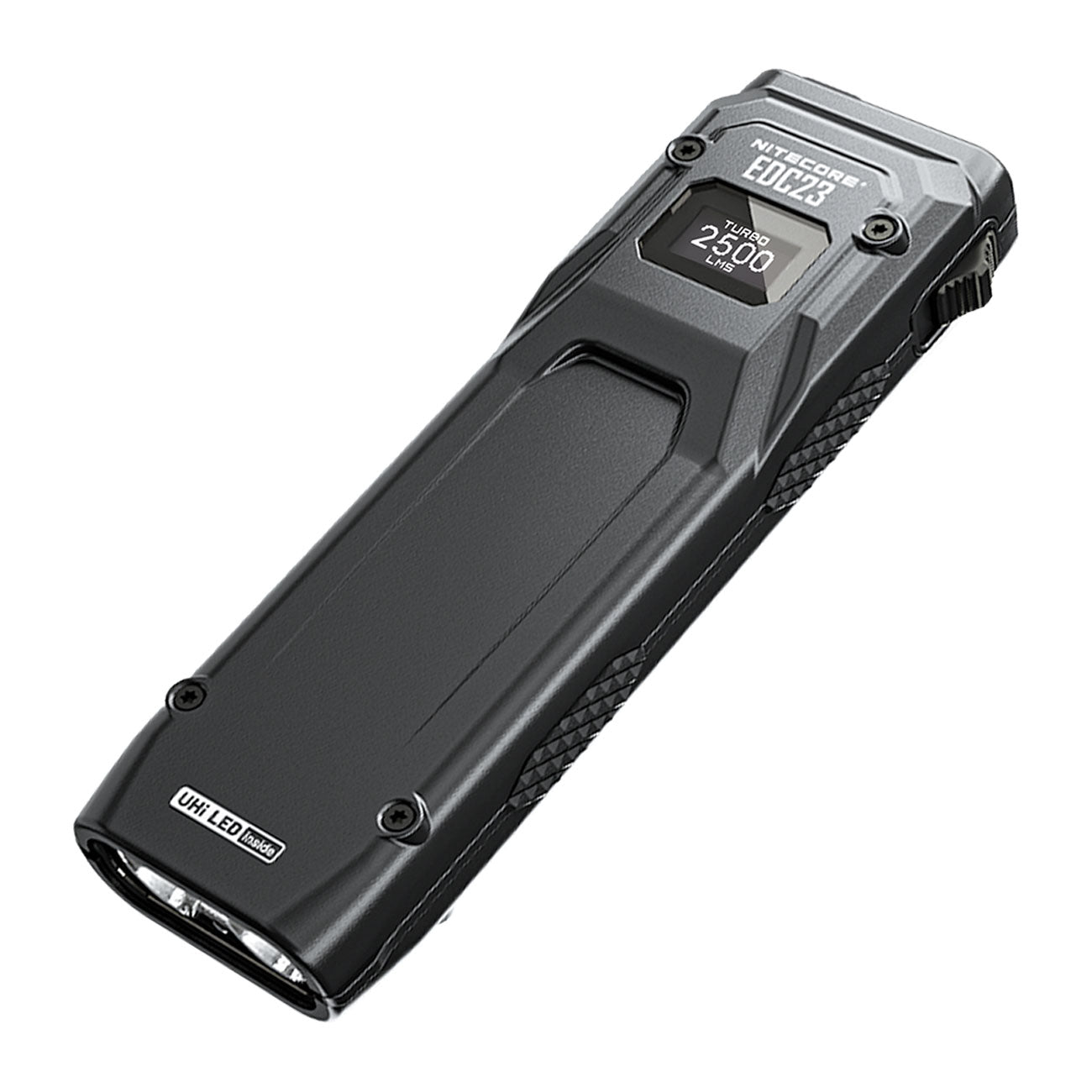 Nitecore EDC23 – flache EDC-Taschenlampe mit 2500 Lumen, OLED-Display, USB-C – Lichtbild und Leuchtleistung, Display und Trainingsdaten