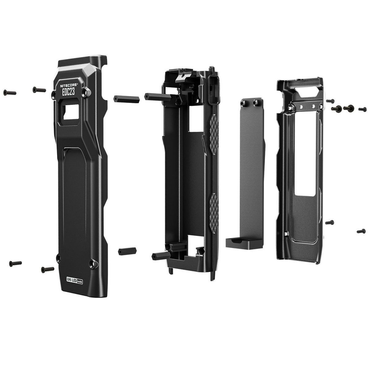 Nitecore EDC23 – flache EDC-Taschenlampe mit 2500 Lumen, OLED-Display, USB-C – Aluminiumgehäuse – Detailansicht 14
