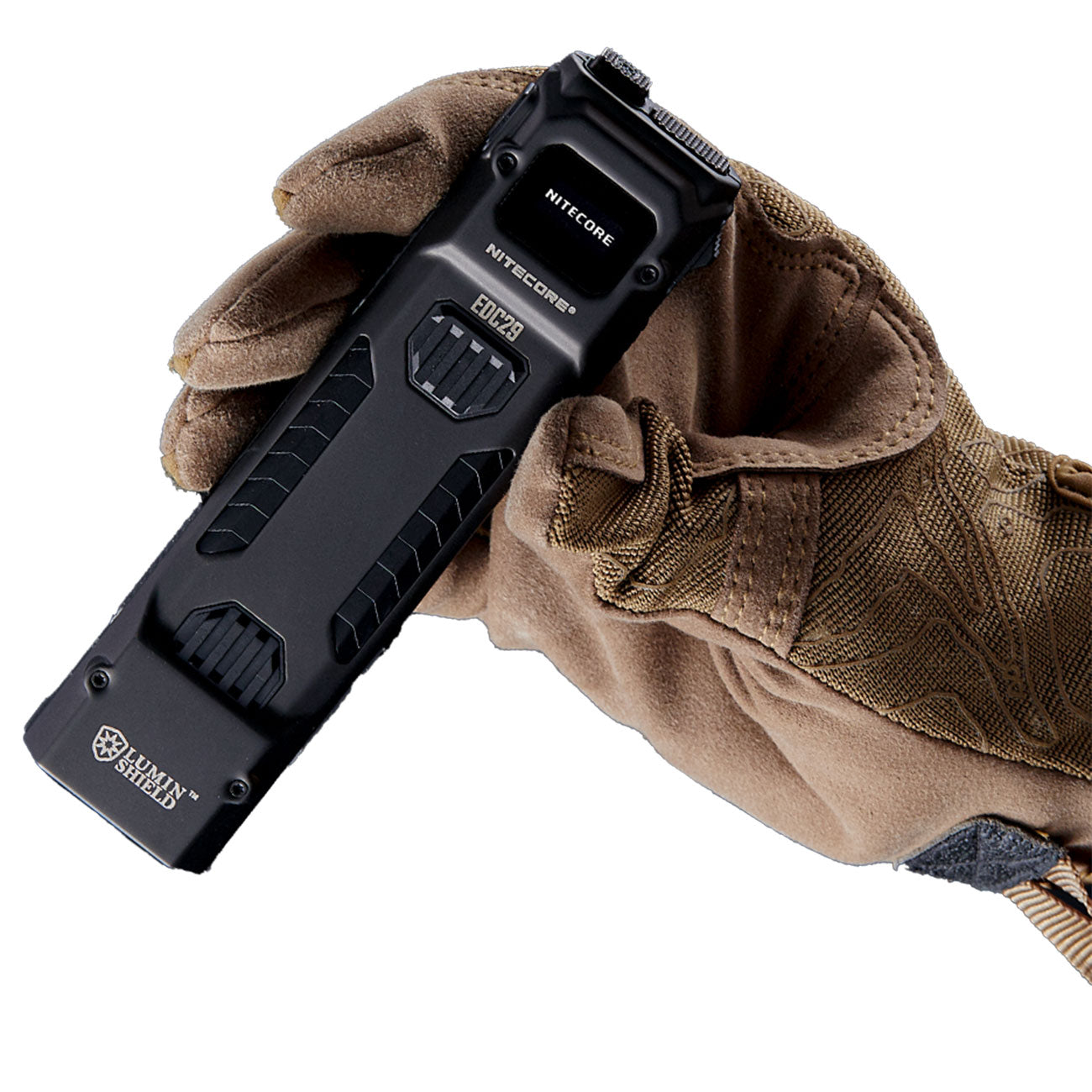 Nitecore EDC29 - LED Taschenlampe 6500 Lumen Spot & Flutlicht USB-C OLED Display – Detailansicht