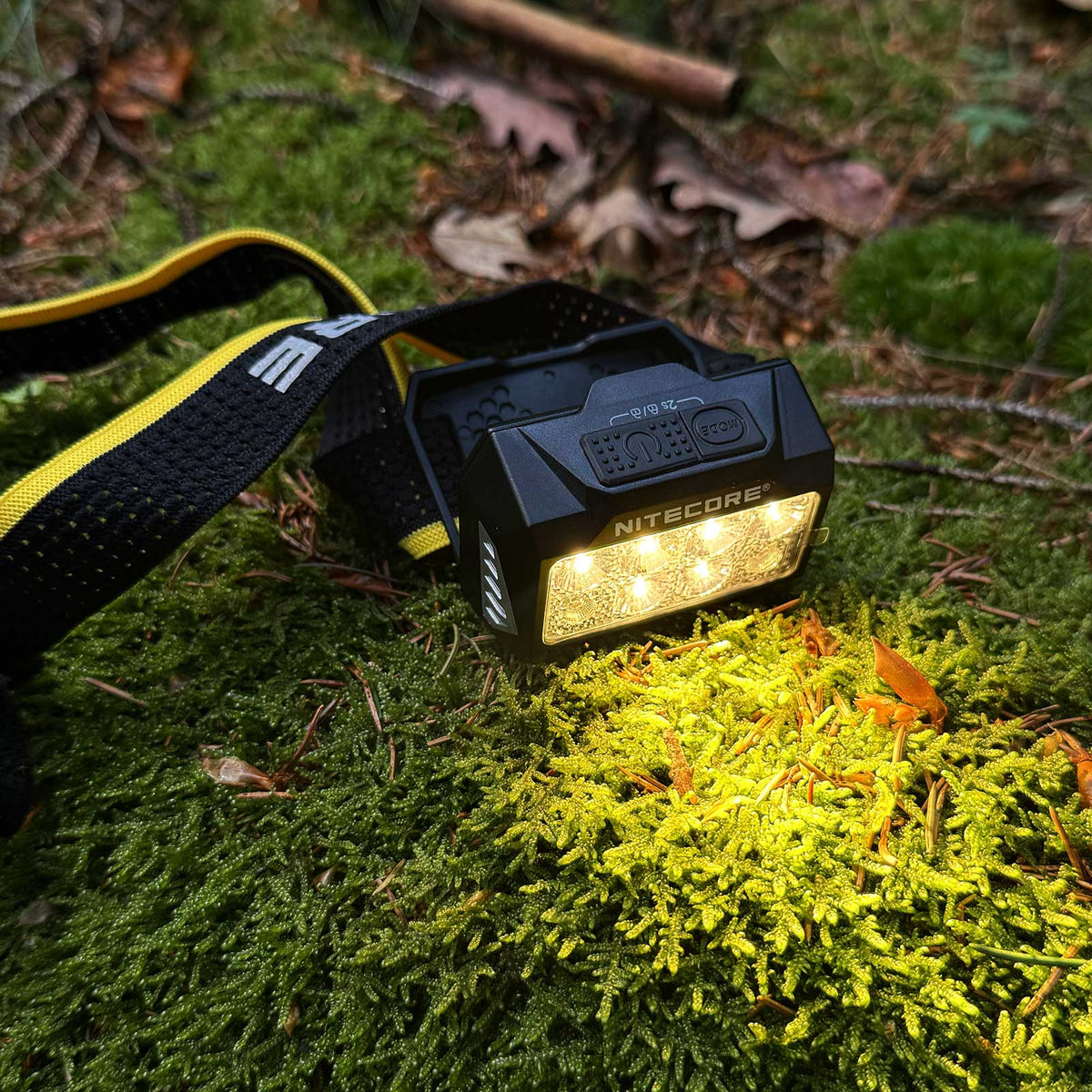 Nitecore HA25 UHE – LED Stirnlampe mit 3 Lichtfarben, 800 Lumen, Rotlicht, USB-C Akku – LEDs und Reflektor / Stirnlampe im Detail