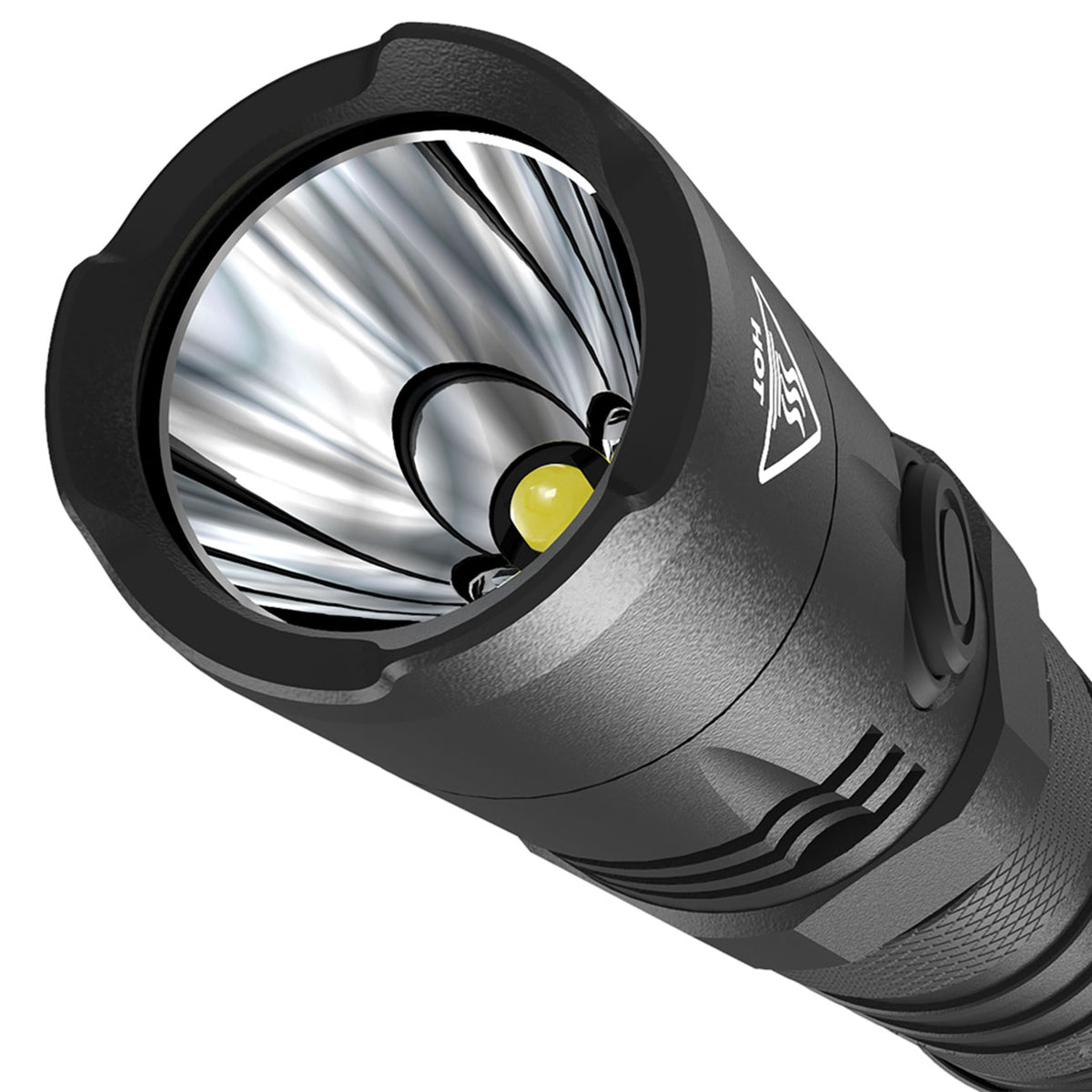 Nitecore MH12 V2 – Taschenlampe mit 1200 Lumen, 21700 Akku, USB-C, Steckholster – Produktansicht der Lampe – Detailansicht 6