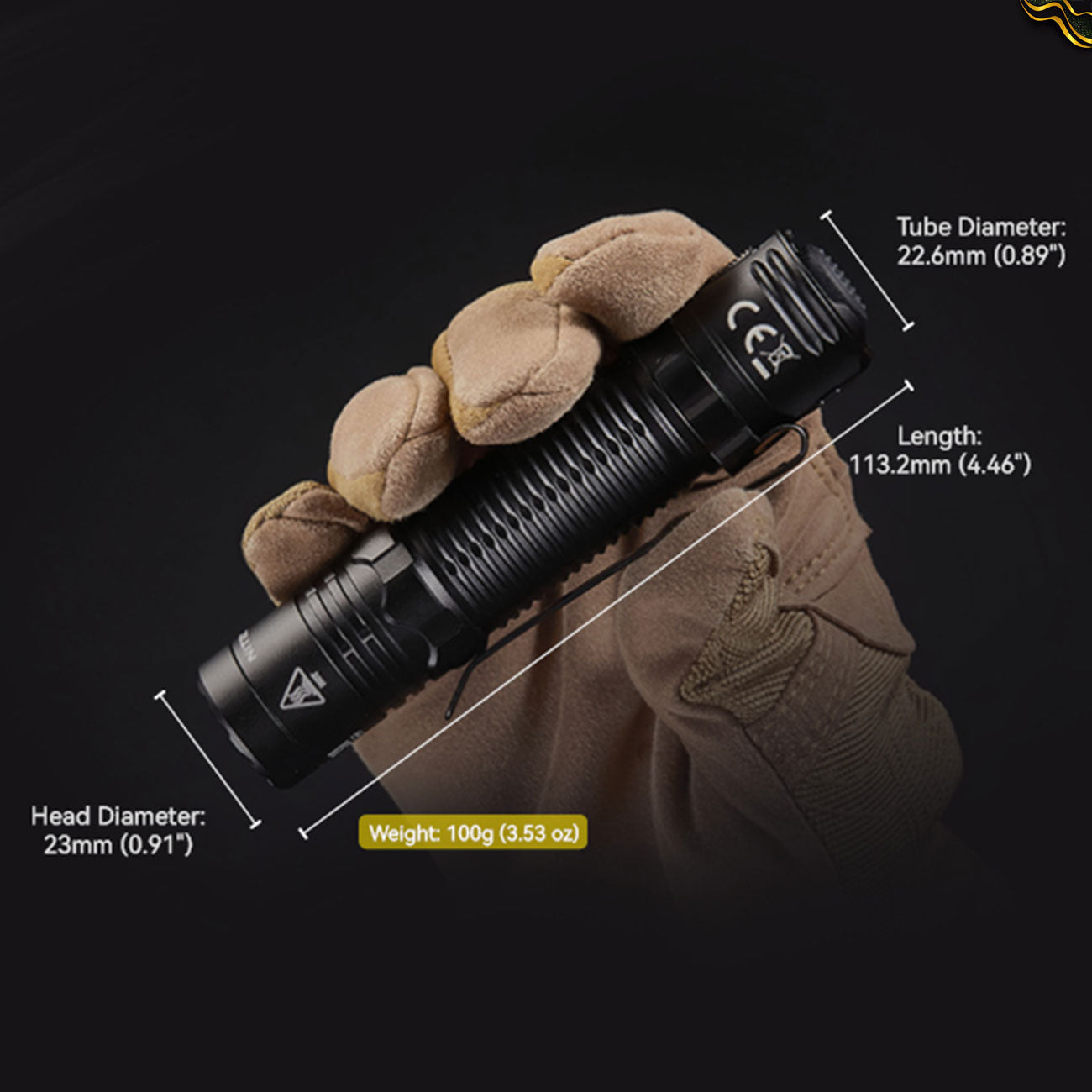 Nitecore EDC31 LED Taschenlampe 3500 Lumen Wiederaufladbar – Detailansicht