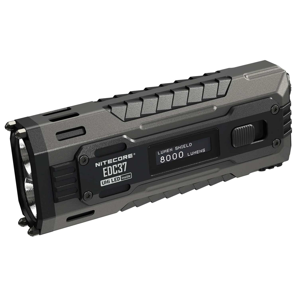 Nitecore EDC37 - LED Taschenlampe 8000 Lumen Spot & Flutlicht USB-C OLED Display – Detailansicht