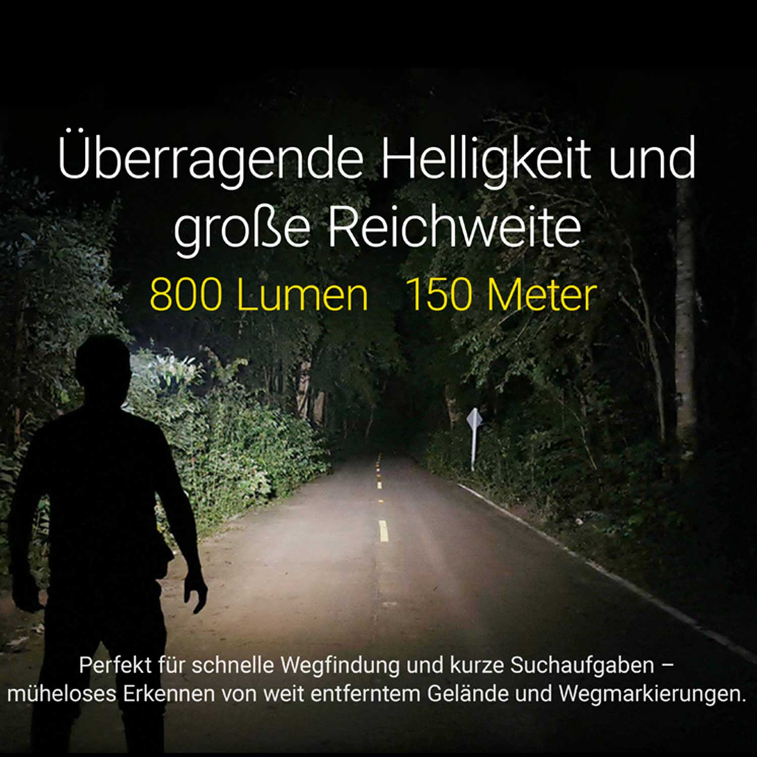 Nitecore HA27 UHE Stirnlampe – 800 Lumen mit Akku & AAA-Betrieb USB-C – Detailansicht