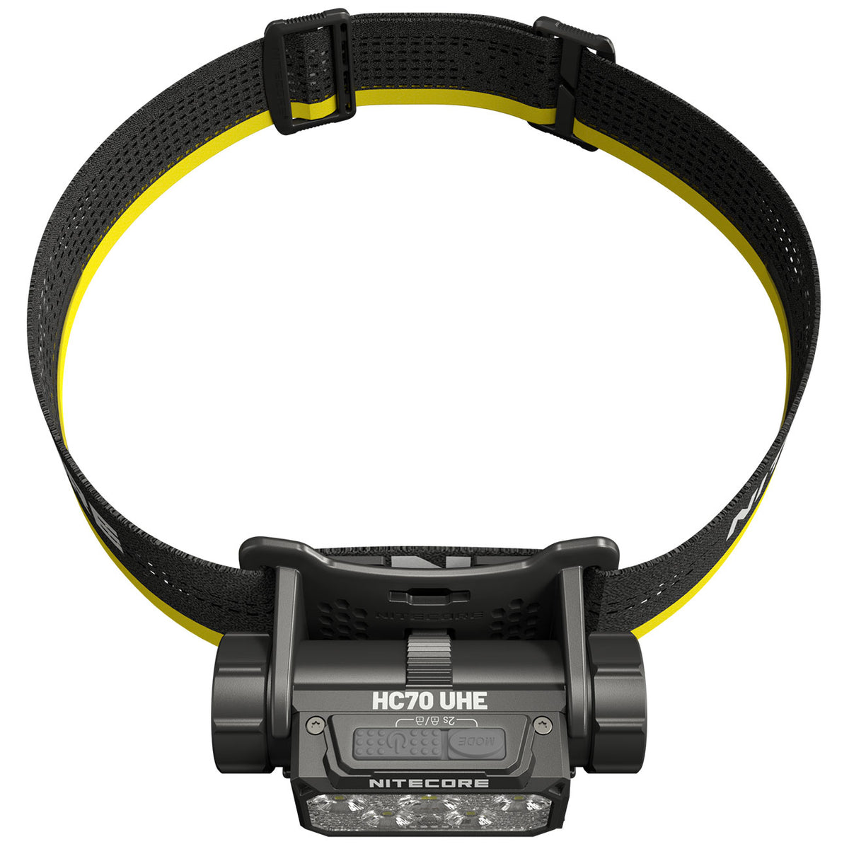 Nitecore HC70 UHE LED Stirnlampe 1600 Lumen, 156m Leuchtweite, Akku, 6000mAh, USB-C – Detailansicht