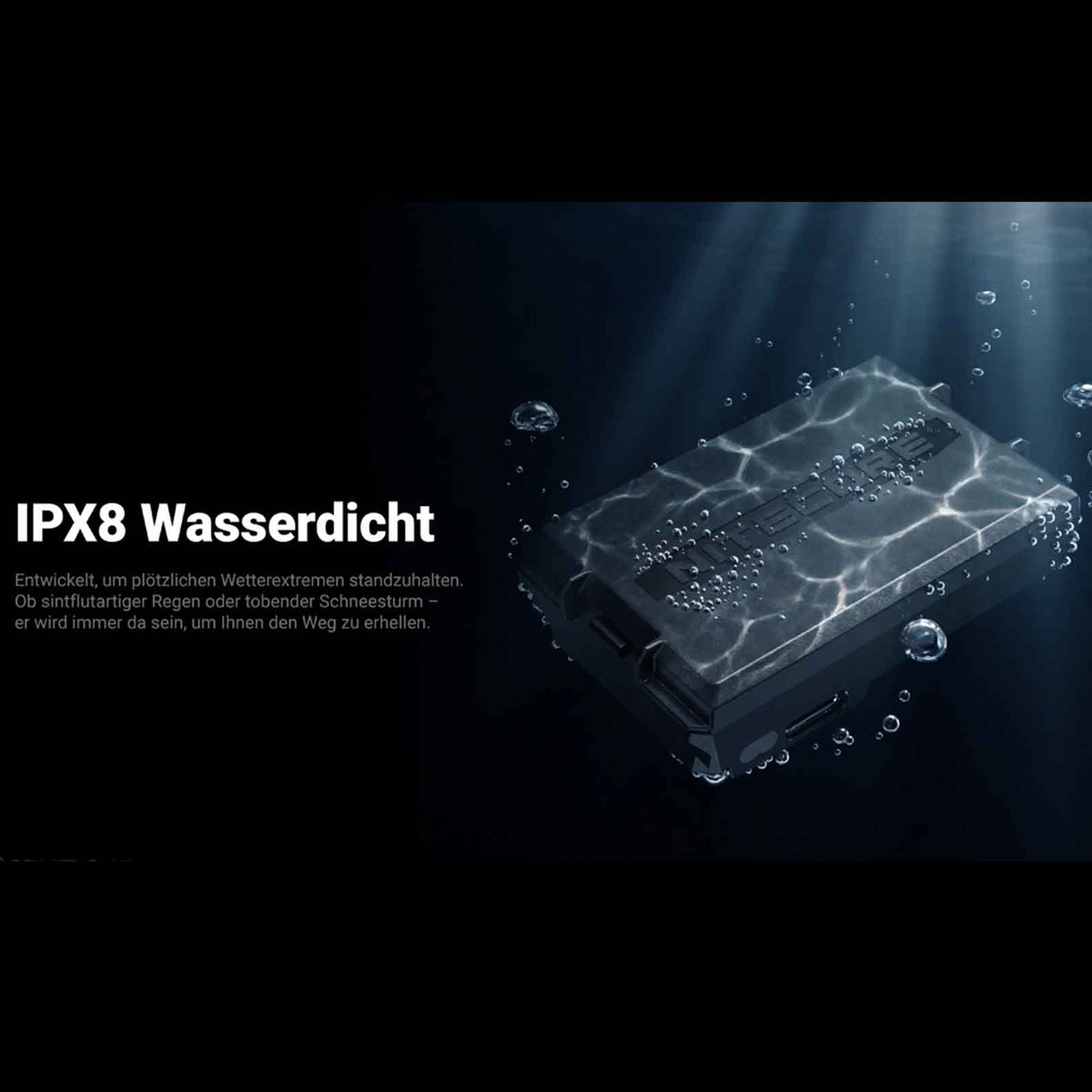 Nitecore HLB2500 Akkupack – 2500 mAh, USB-C, kältebeständig, für HA27 und HA29 – Akku und Energieversorgung / wasserdichte Bauweise