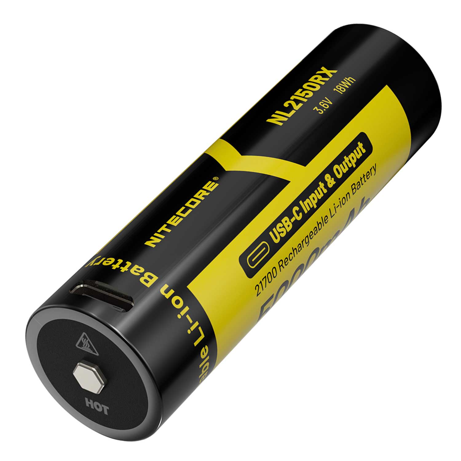 Nitecore NL2150RX – 21700 Li-Ion Akku 5000mAh 8A geschützt USB-C & Powerbank