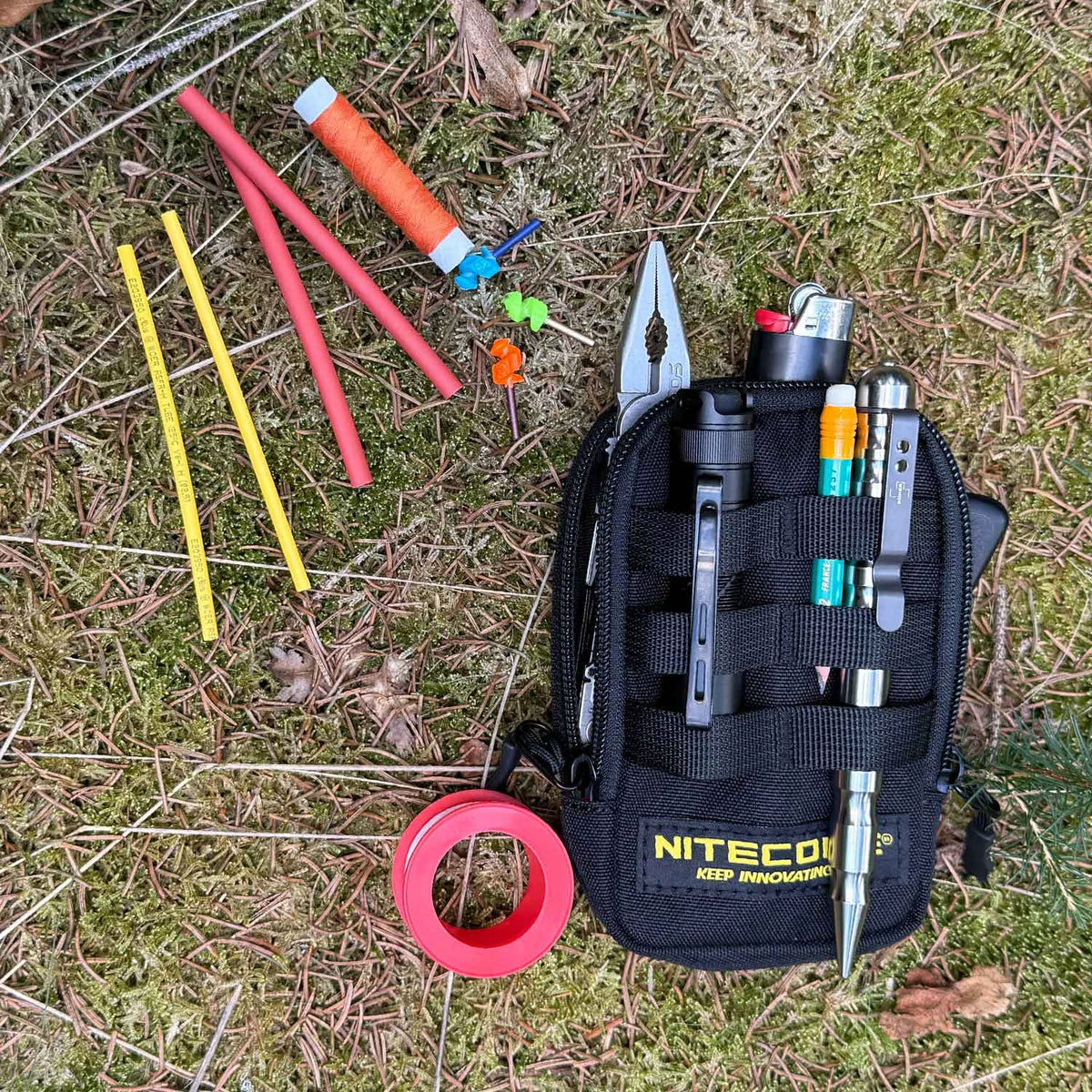 Nitecore NPP30 Pocket Pouch – kleine Outdoor Mehrzwecktasche mit Karabiner – Detailansicht