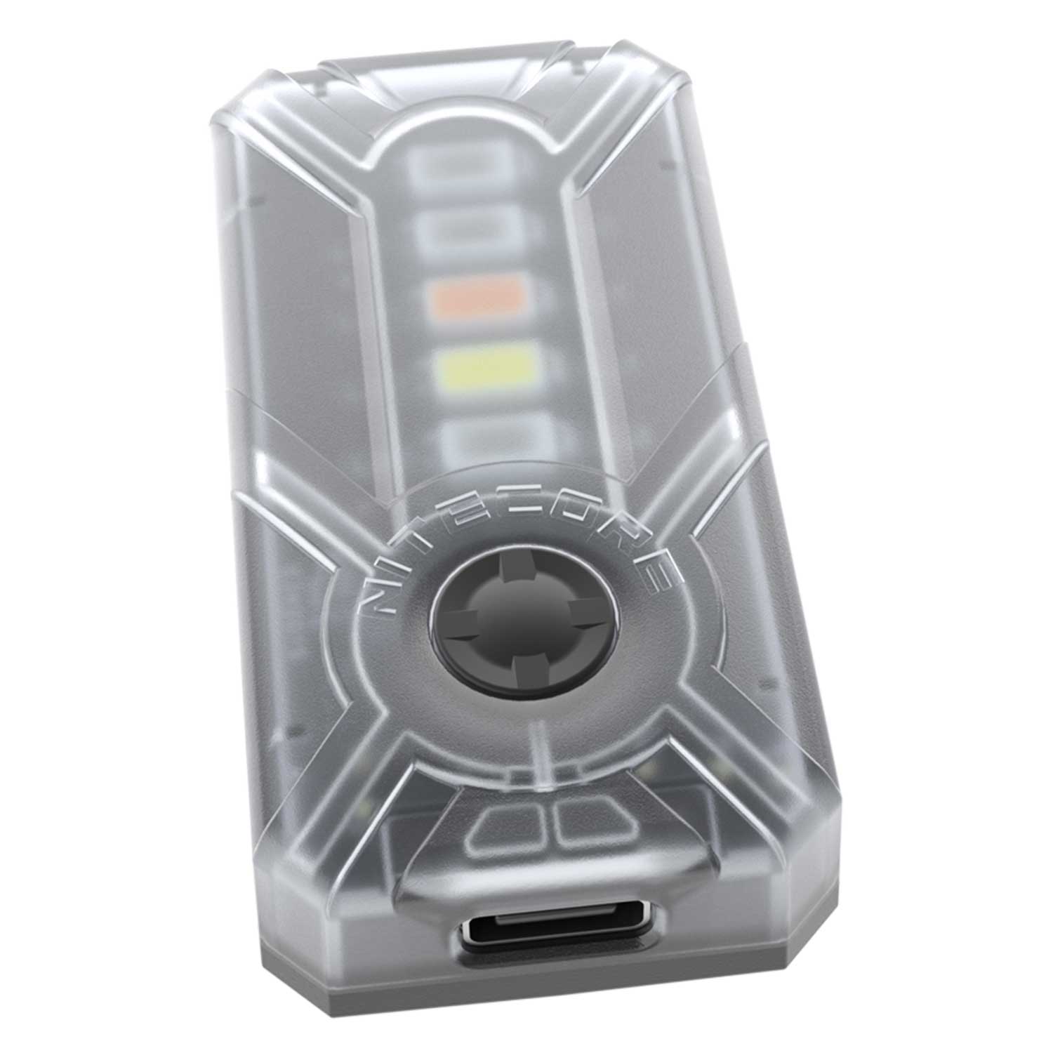Nitecore NU07 LE – Kompakte USB-C Signalleuchte mit 5 Lichtfarben ARC & MOLLE kompatibel – Detailansicht