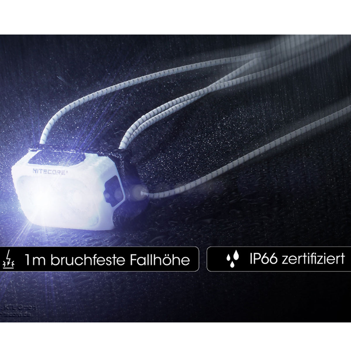 Nitecore NU21 weiß - LED Stirnlampe 360 Lumen mit Rotlicht & USB-C ultraleicht – Detailansicht