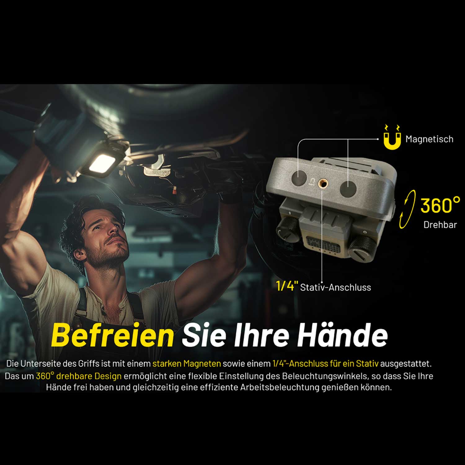 Nitecore NWL30 – 3000 Lumen LED Campinglampe & Arbeitsleuchte mit Mückenabwehrfunktion – Detailansicht