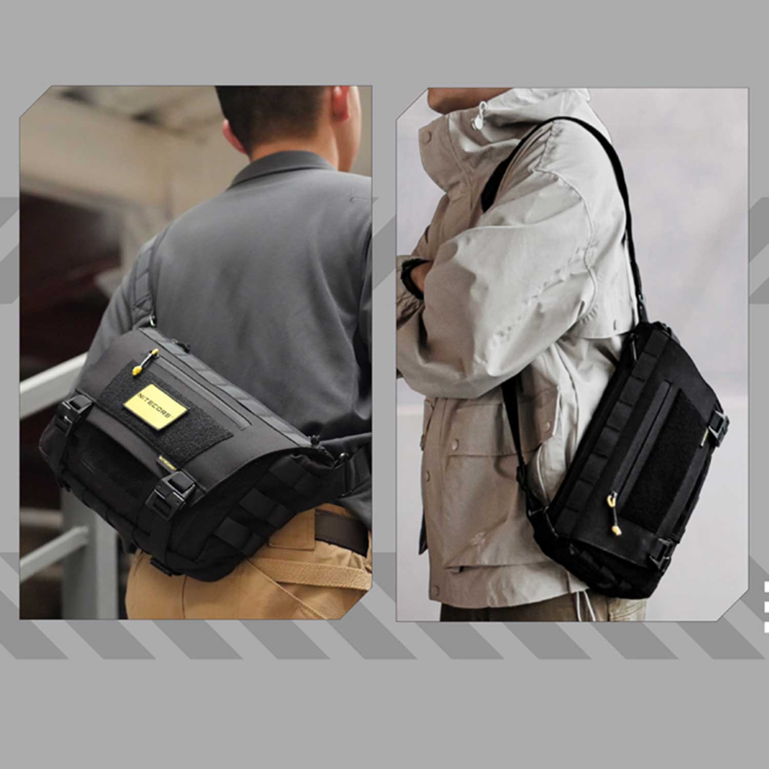 Nitecore SLB06 - EDC-Slingbag 7 Liter Größe an Schulter & Rücken