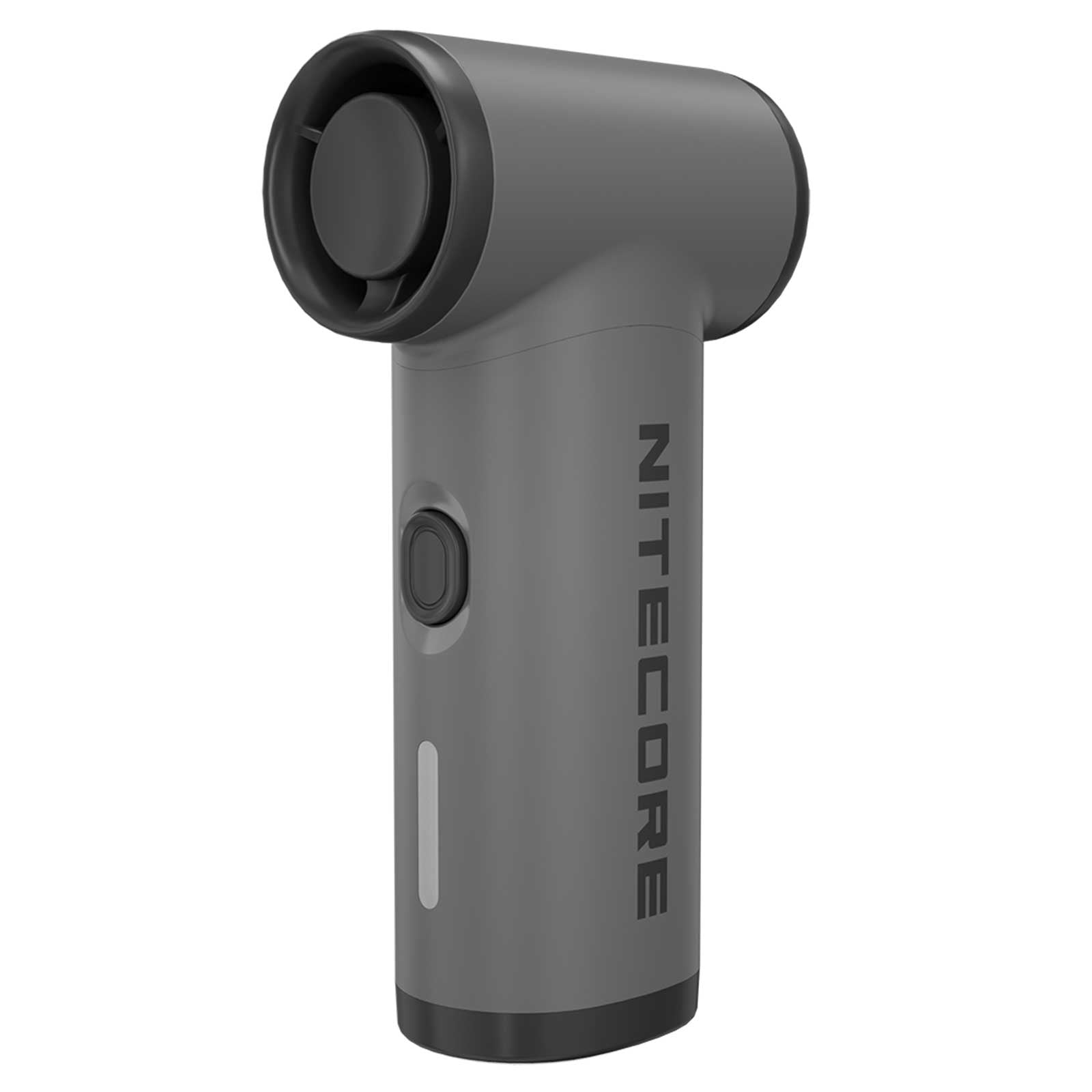 Nitecore NEF NANO – Mini Handventilator in Farbe grau, stehende Ansicht
