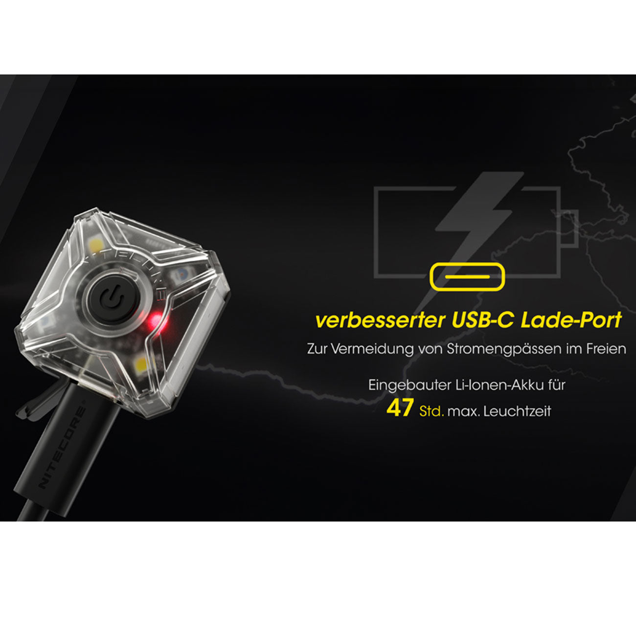 Nitecore NU05 V2 – Mini LED Warnlicht mit 40 Lumen in 2 Varianten – Detailansicht