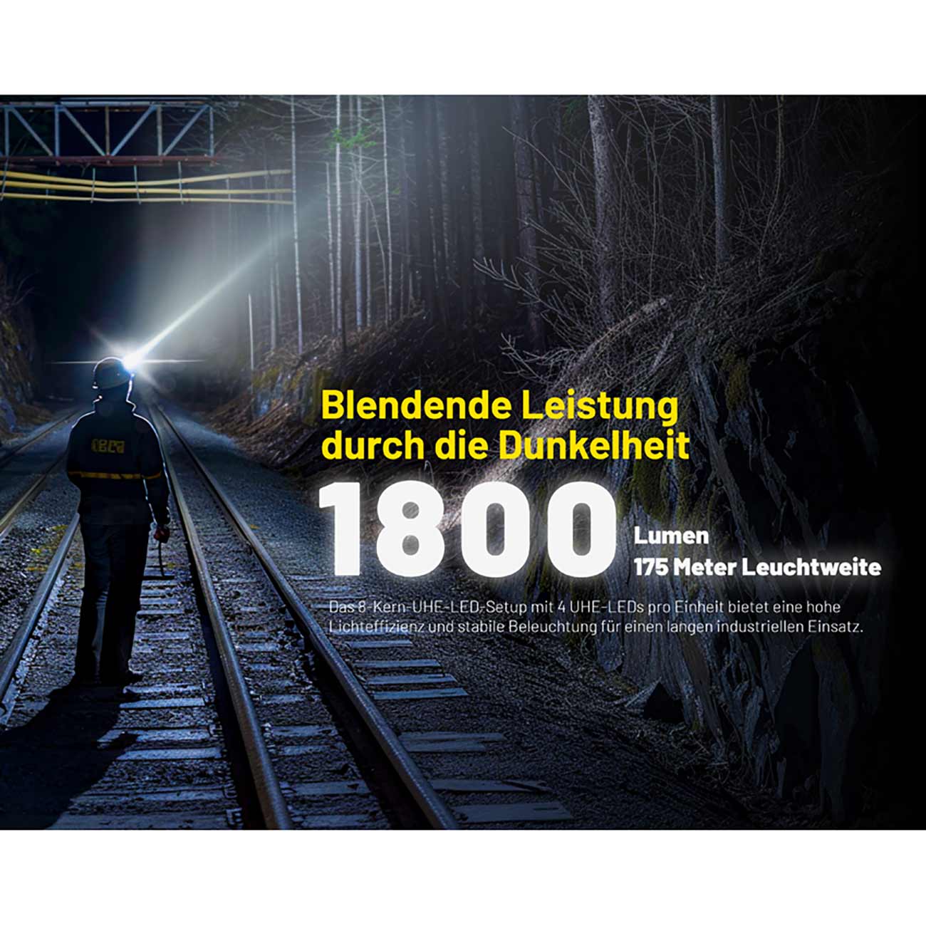 Nitecore NU53 - 1800 Lumen LED Stirnlampe, Akku, Diffusorbeutel, leicht, Rotlicht – Detailansicht