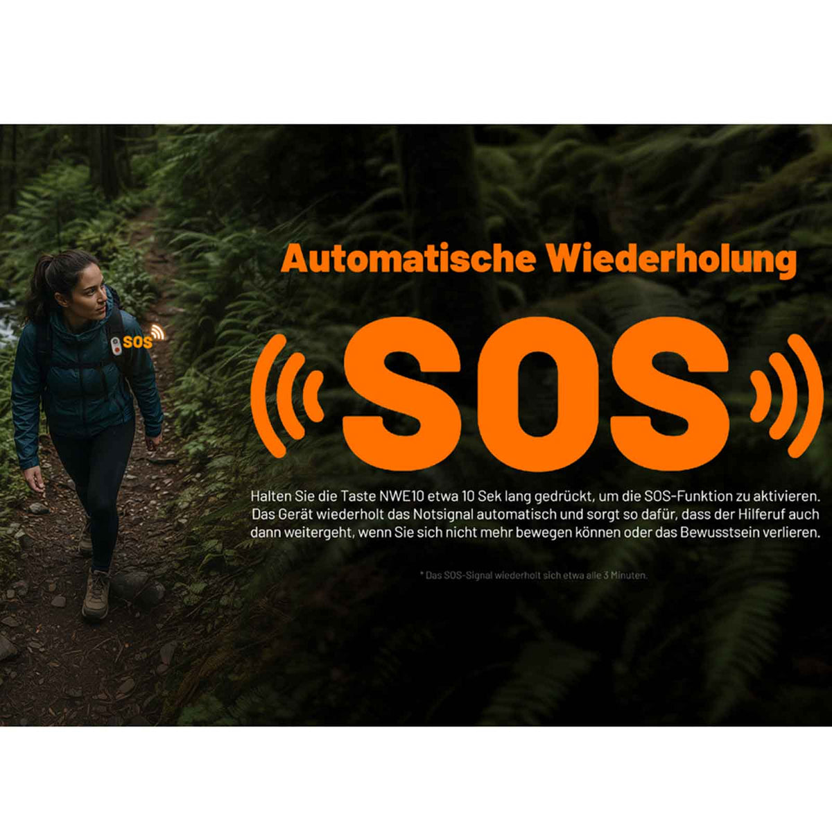 Nitecore NWE10 – elektronisches Notsignalgerät mit 126 dB, SOS & Beacon
