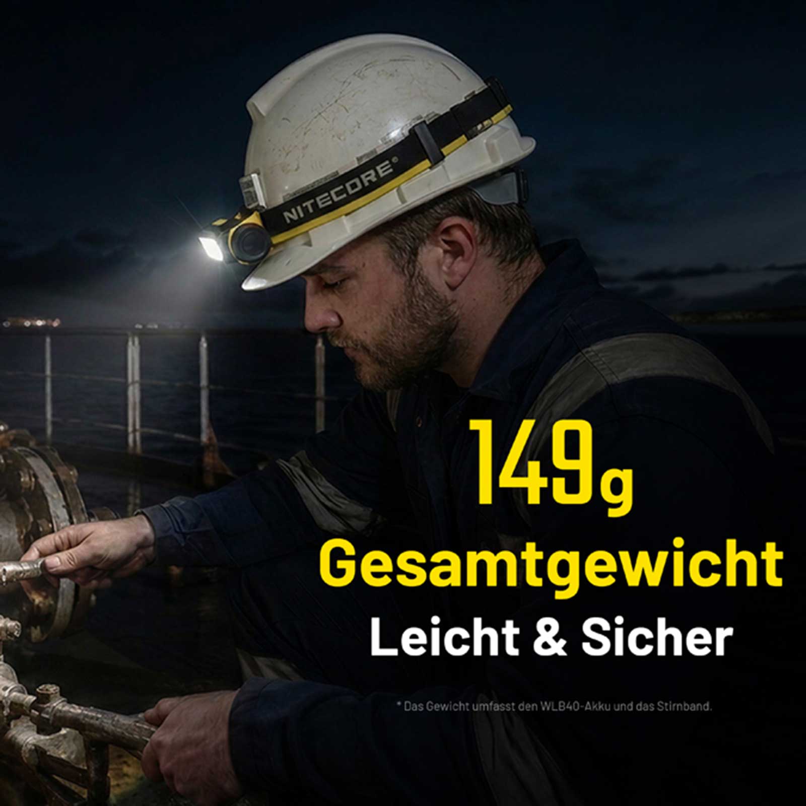 Nitecore NWH20 Worklight - fokussierbare Arbeits-Stirnlampe