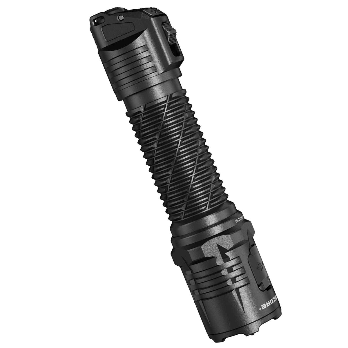 Nitecore P27iX – Polizei Taschenlampe mit Spot-und Flutlicht, 5000 lm, Akku, USB-C – P27ix ansicht Seitenansicht