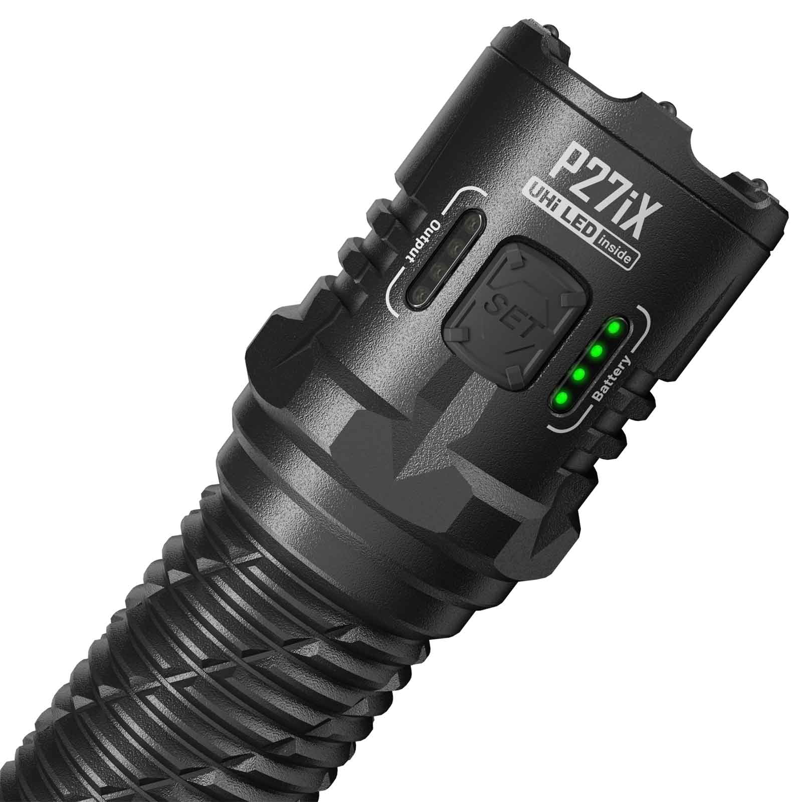 Nitecore P27iX Polizei Taschenlampe - Ansicht Lampenkopf LEDs