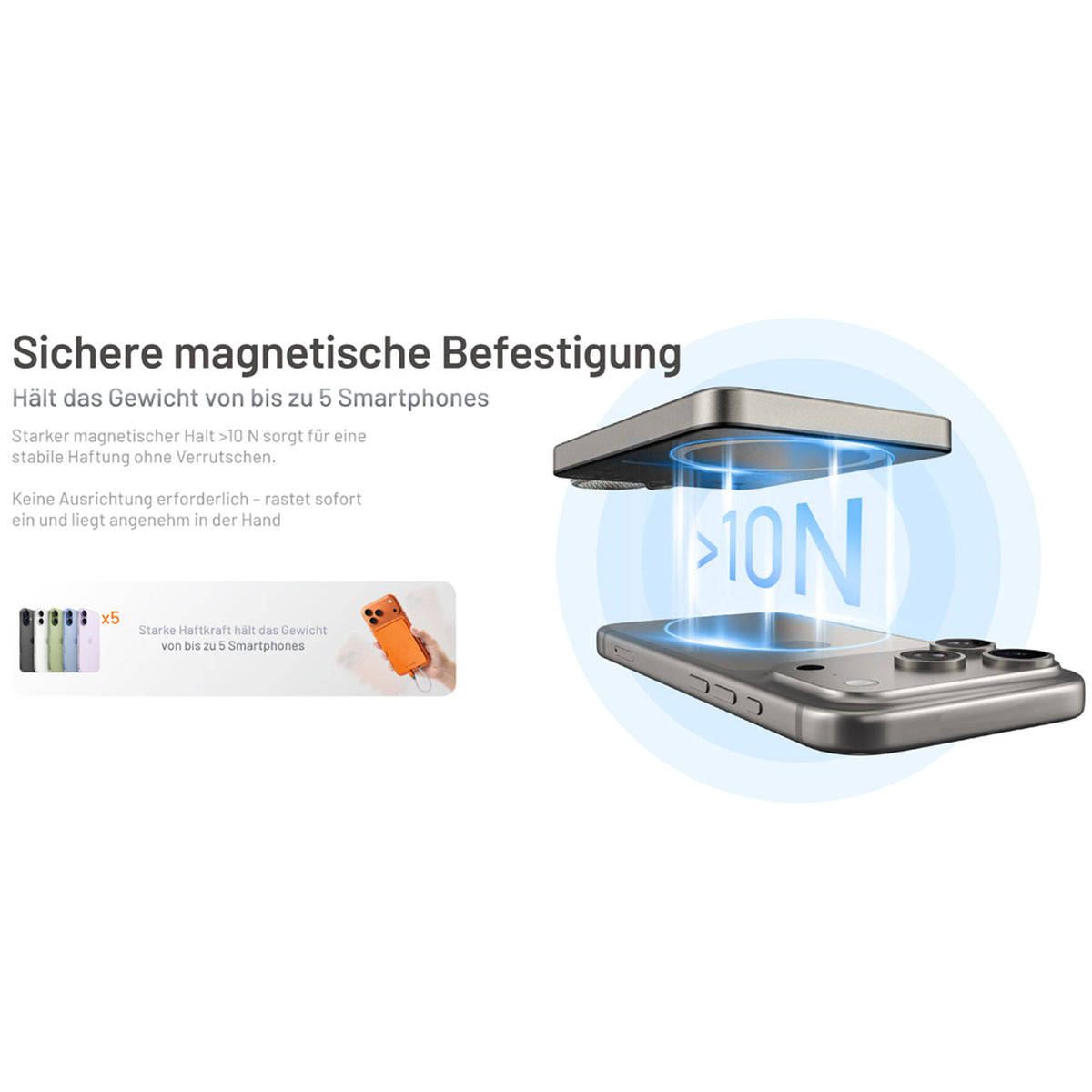 Nitecore POCKET 5 – magnetische Powerbank mit 5000mAh und USB-C Kabel – Akkukapazität – Detailansicht 4