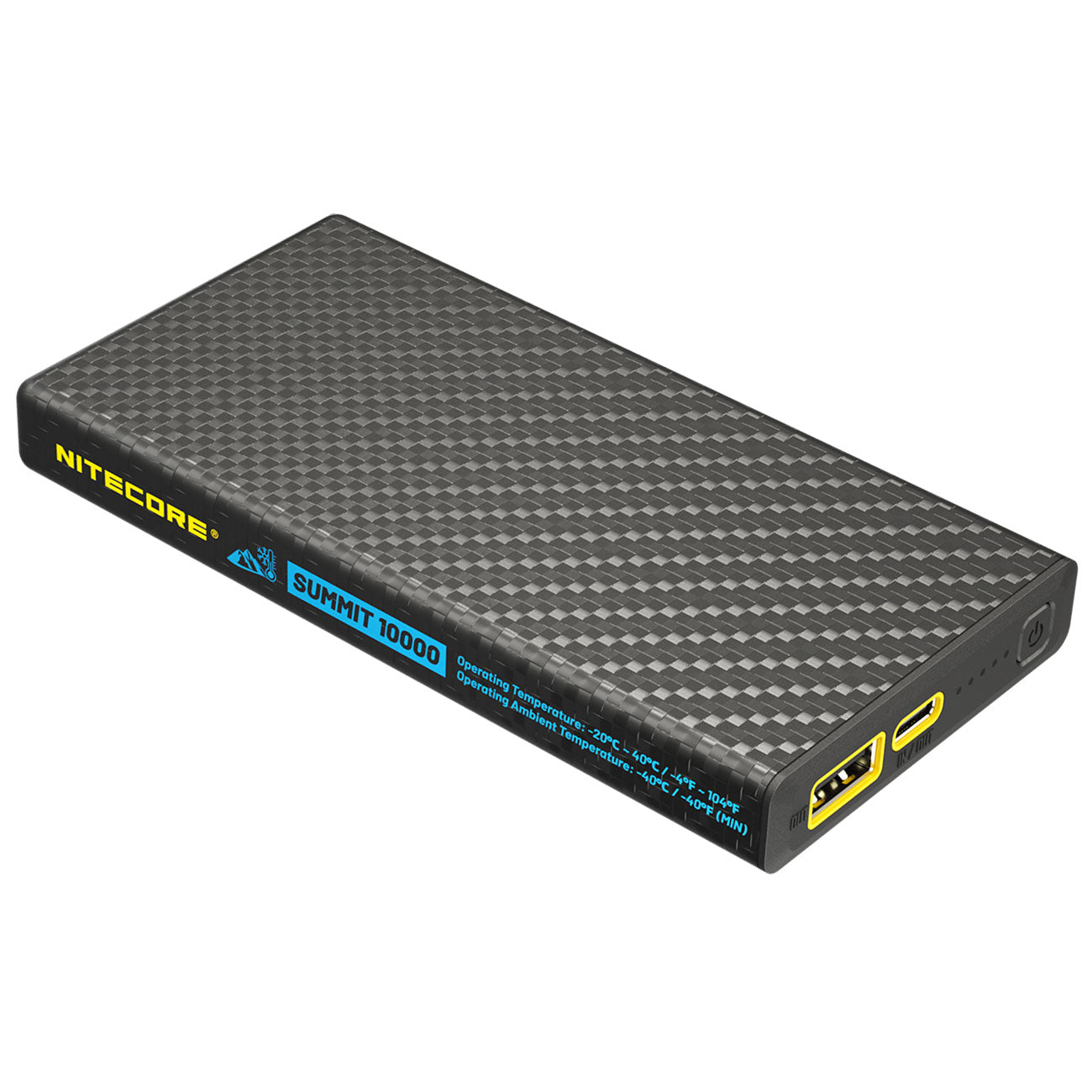 Nitecore Summit 10000 - 10.000mAh Powerbank, kältebeständig, Carbongehäuse, USB