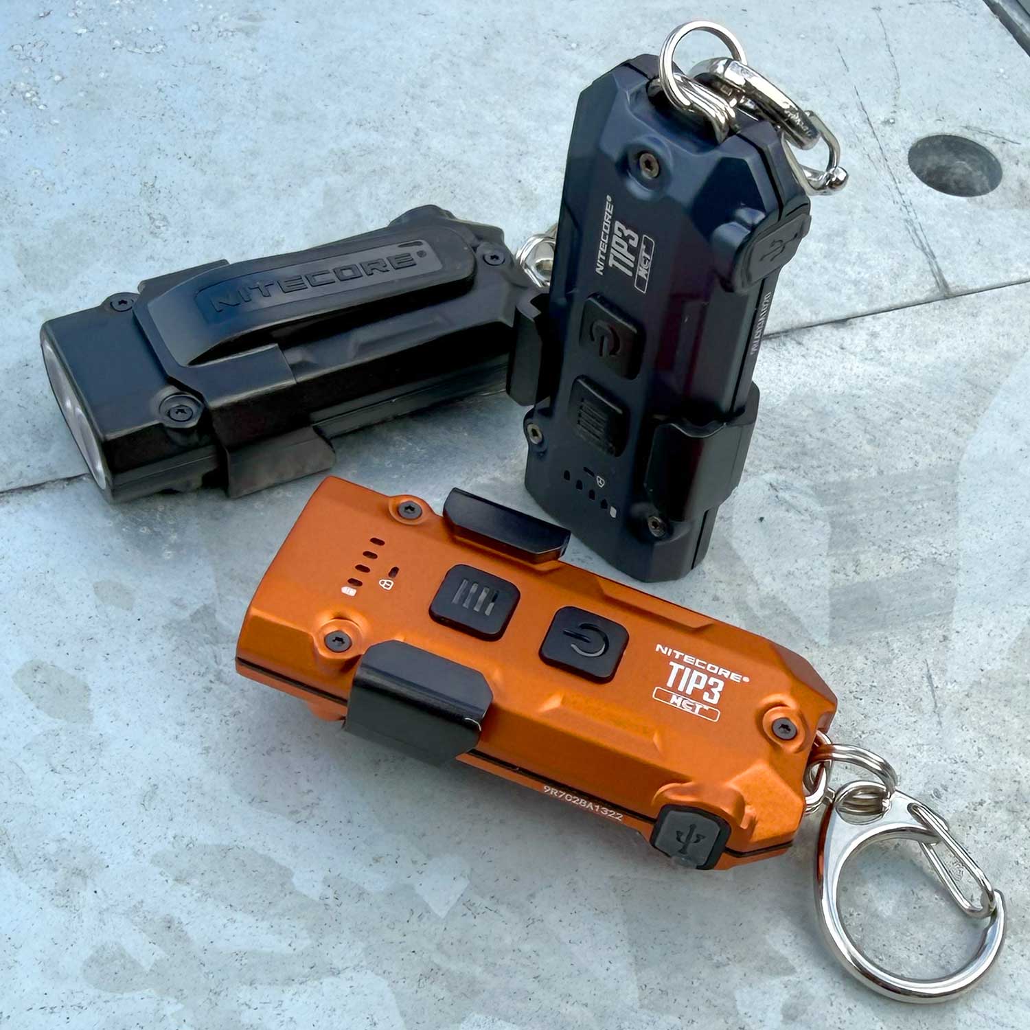 Nitecore TIP3 – Schlüsselbundlampe mit 3 Lichtfarben, 720 Lumen, USB-C & Clip – Detailansicht